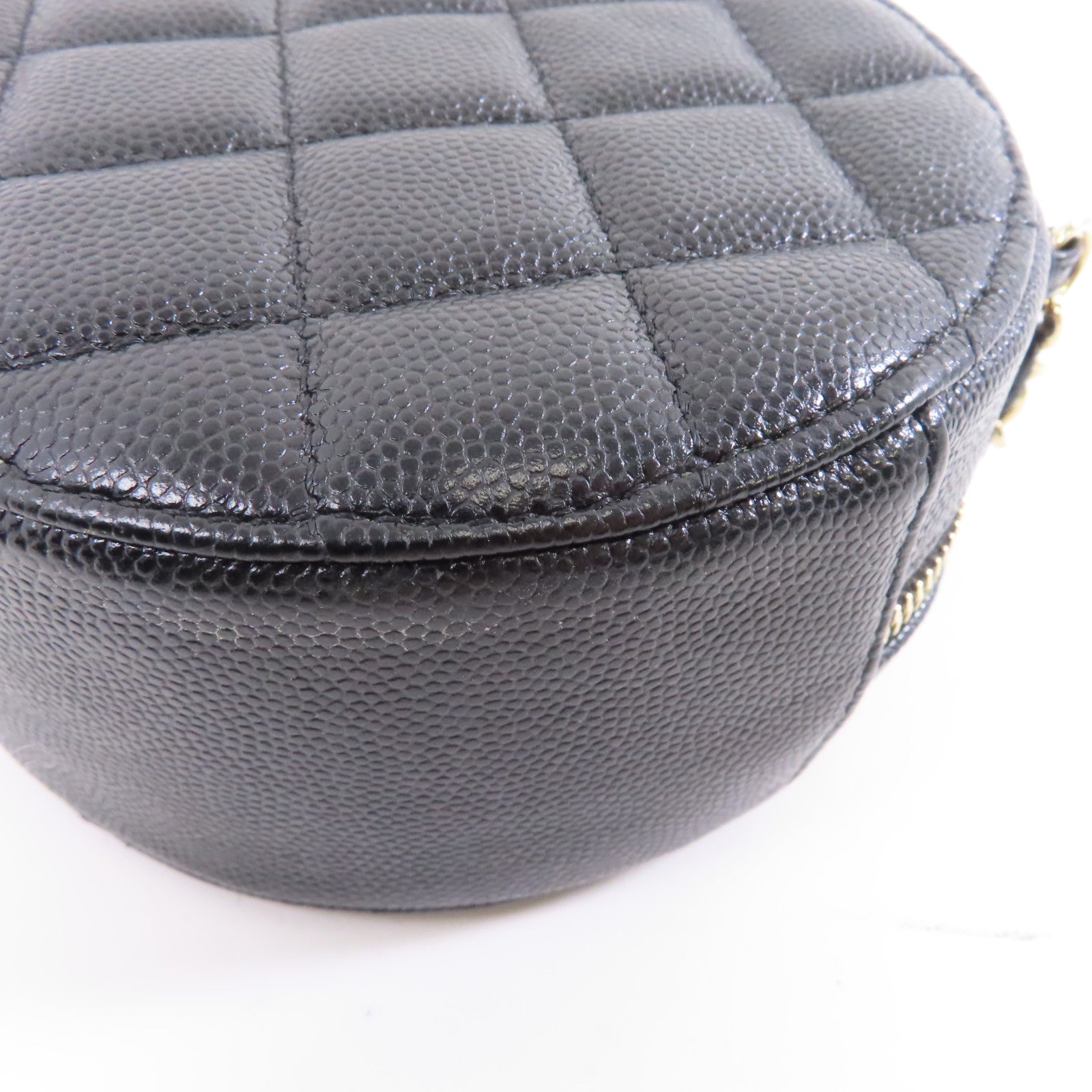 CHANEL 【激減優惠】菱格牛皮皮革Chain Shoulder銀扣鏈帶肩背袋黑色