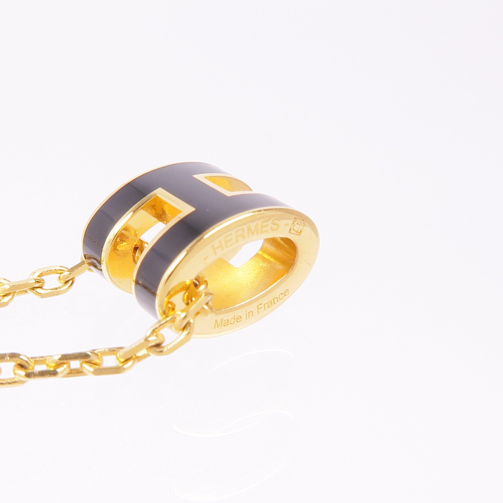 HERMES 金屬Pop H Mini Necklace金扣項鍊