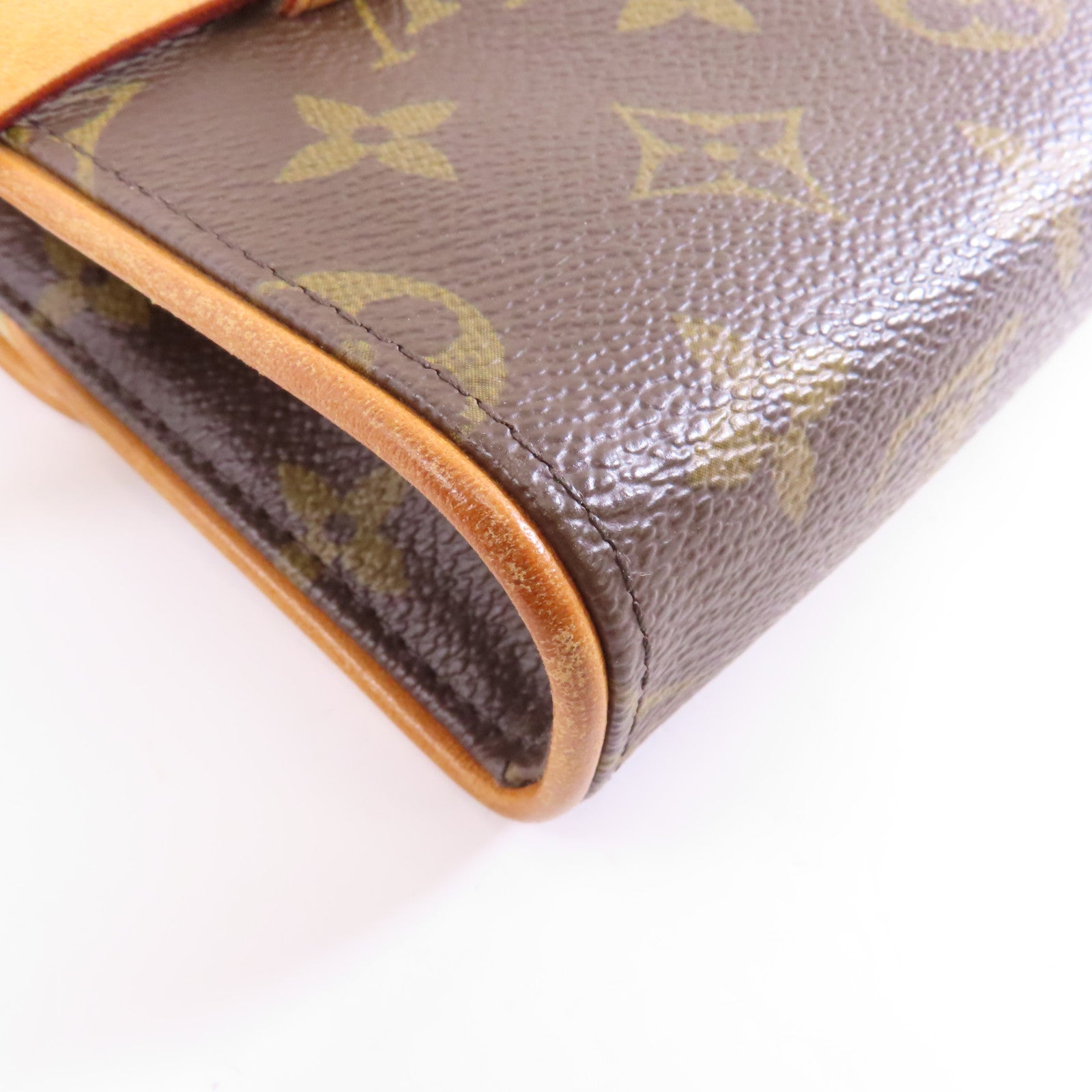 LOUIS VUITTON 【激減優惠】Monogram Pochette Florentine金扣腰包啡色
