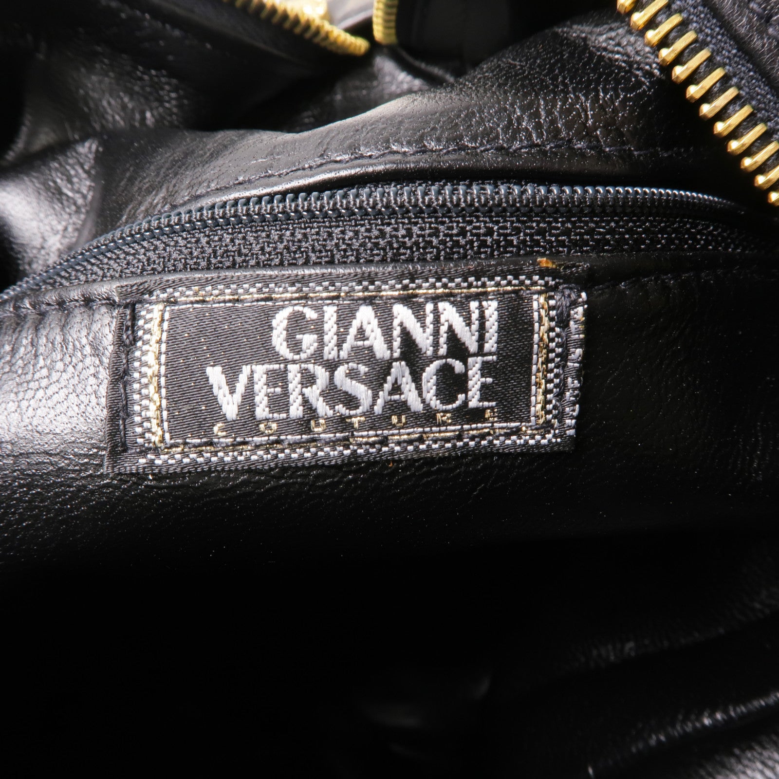 VERSACE 牛皮皮革Backpack金扣背包
