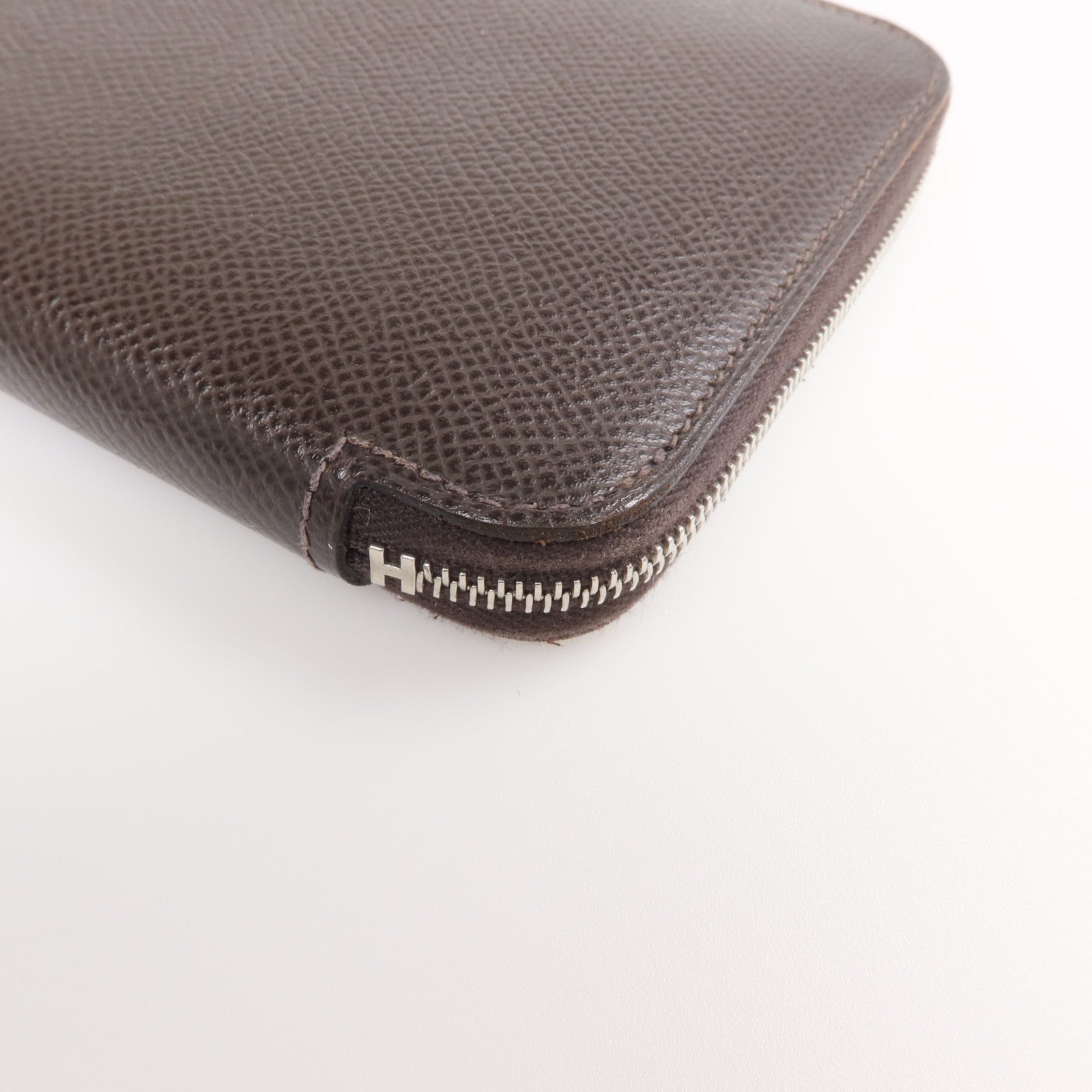 HERMES Epsom皮革Silk In Long Wallet 銀扣長錢包