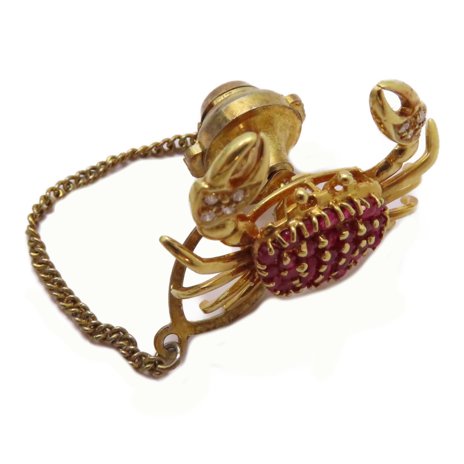 JEWELRY 18K黃金Ruby Necktie Pin紅寶石領帶別針紅色