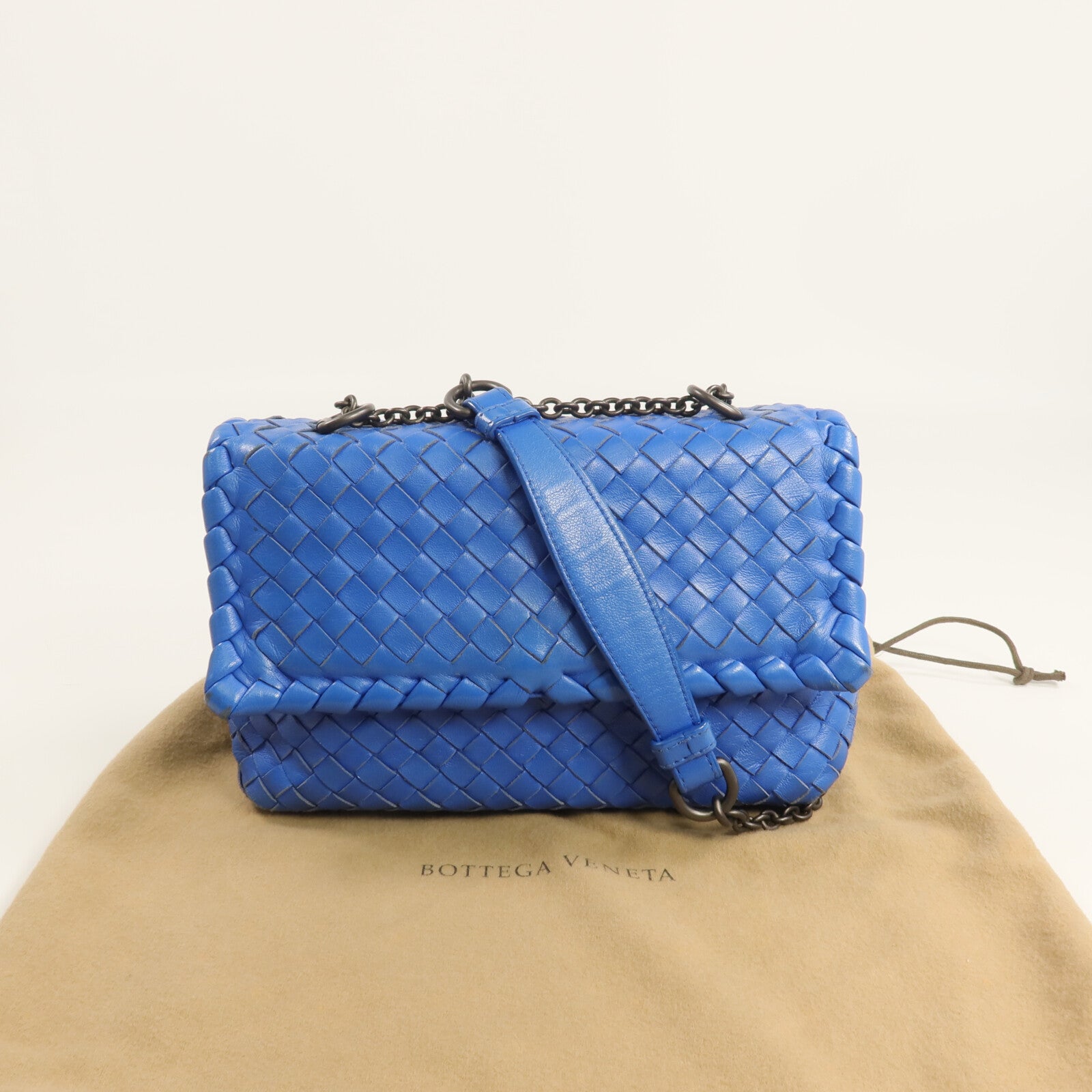 BOTTEGA VENETA 織紋皮革Chain Shoulder鏈帶肩背袋
