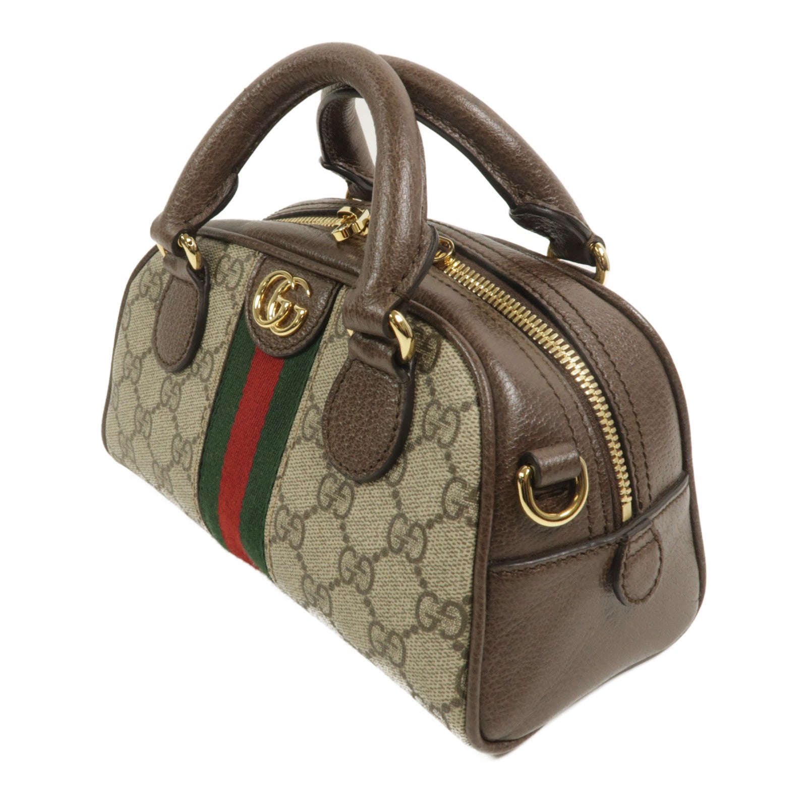 GUCCI 塗層帆布Boston Bag手挽肩背兩用袋
