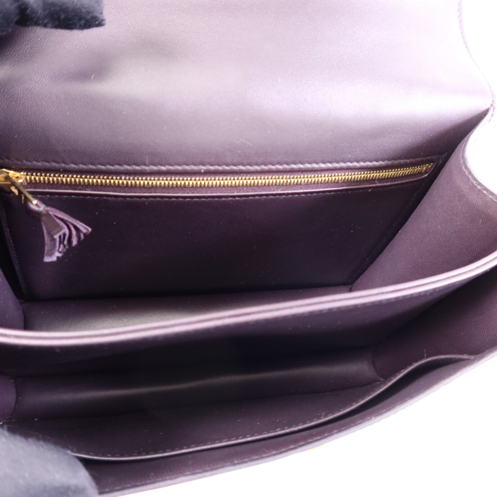 HERMES Niloticus皮革Constance 24金扣肩背袋Amethyst