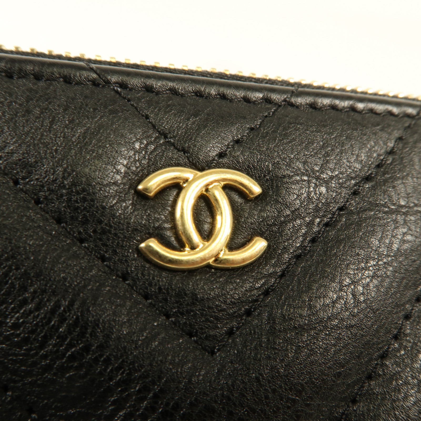 CHANEL 牛皮皮革Coin Case金扣零錢包