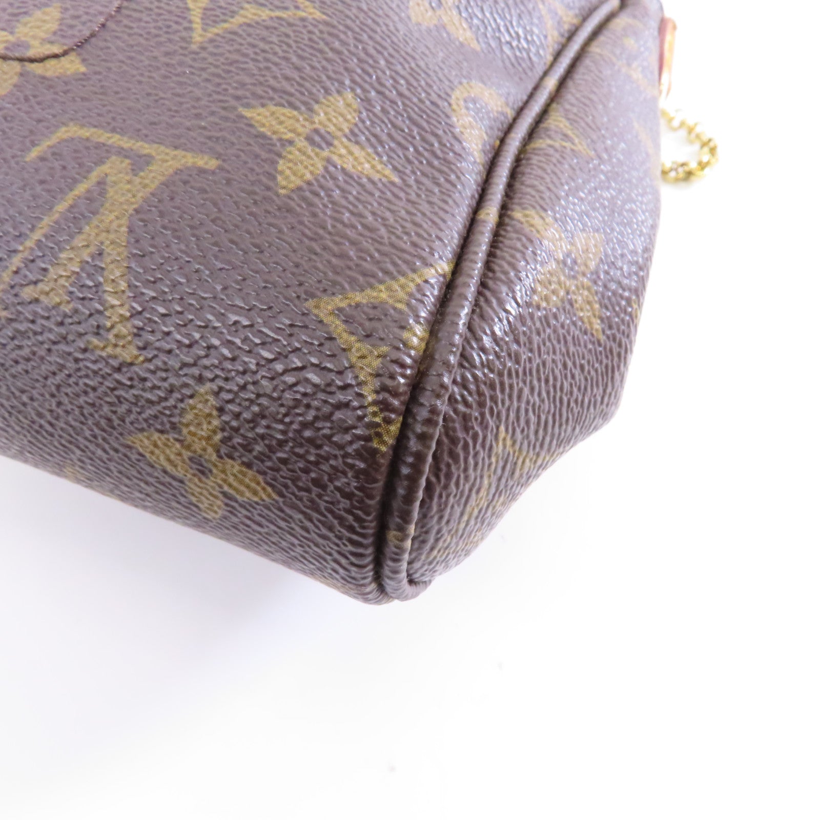 LOUIS VUITTON Monogram Favorite MM金扣手挽肩背兩用袋棕色