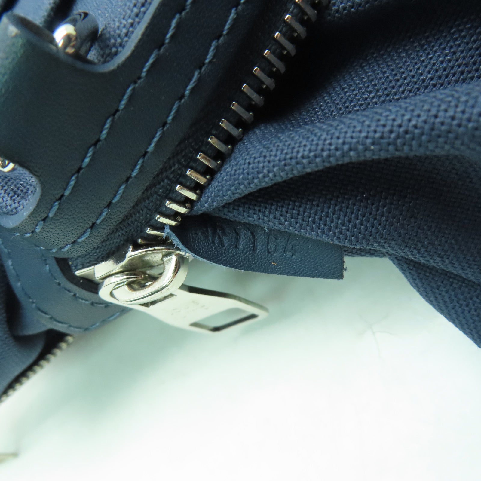 LOUIS VUITTON Damier Ebene Herald銀扣手挽肩背兩用袋啡色/藍色