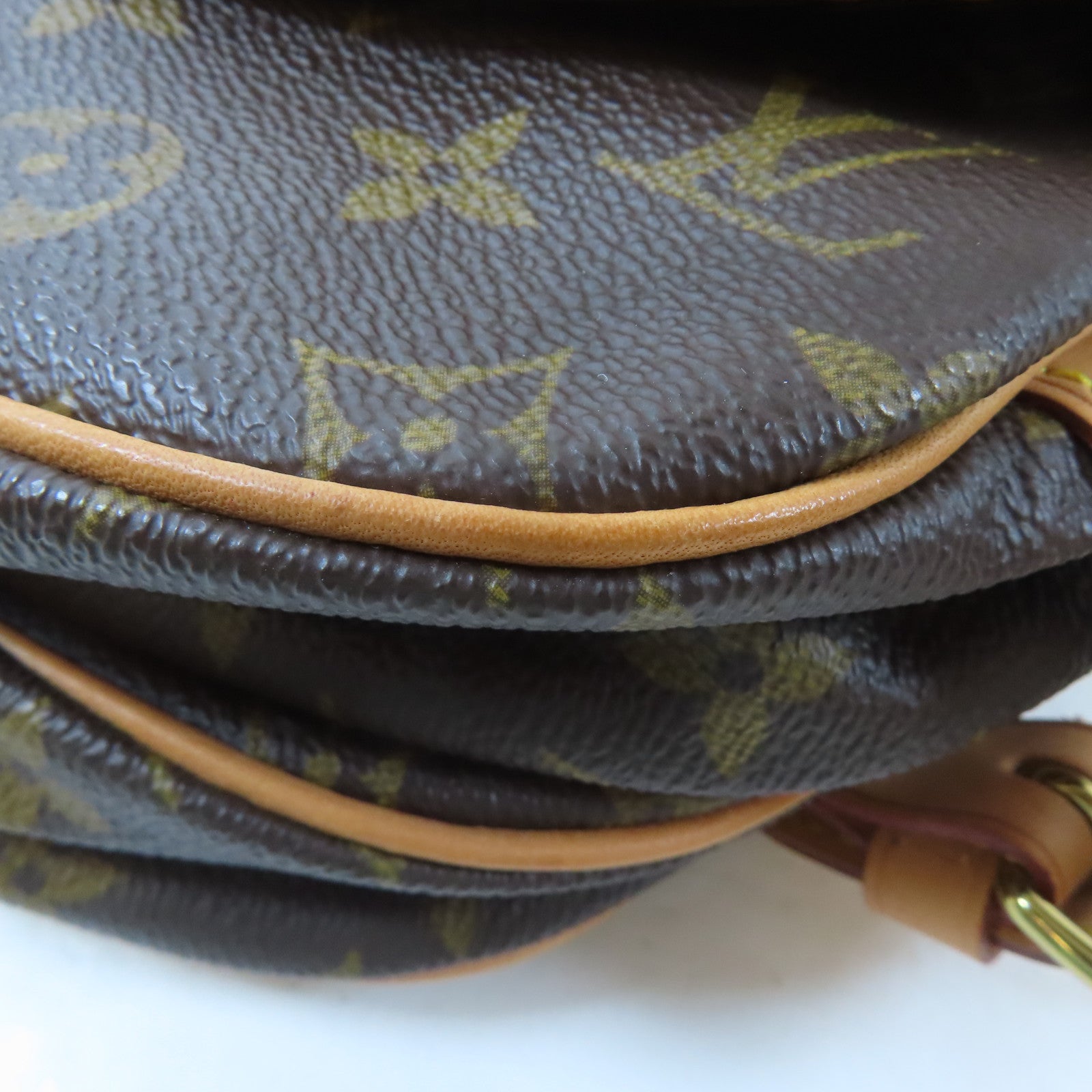 LOUIS VUITTON Monogram Saumur 30金扣肩背袋啡色