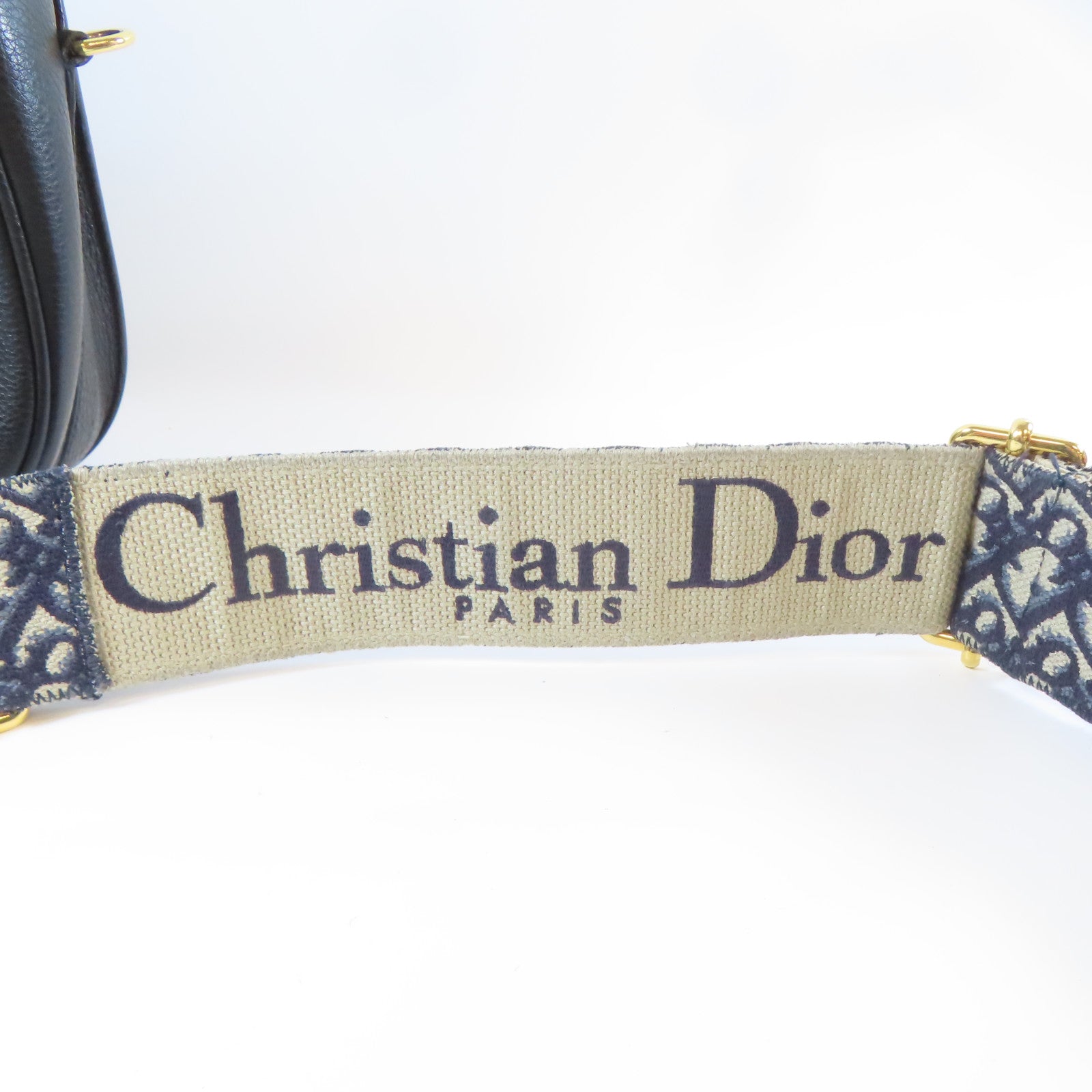 Dior 牛皮皮革Bobby金扣肩背袋黑色