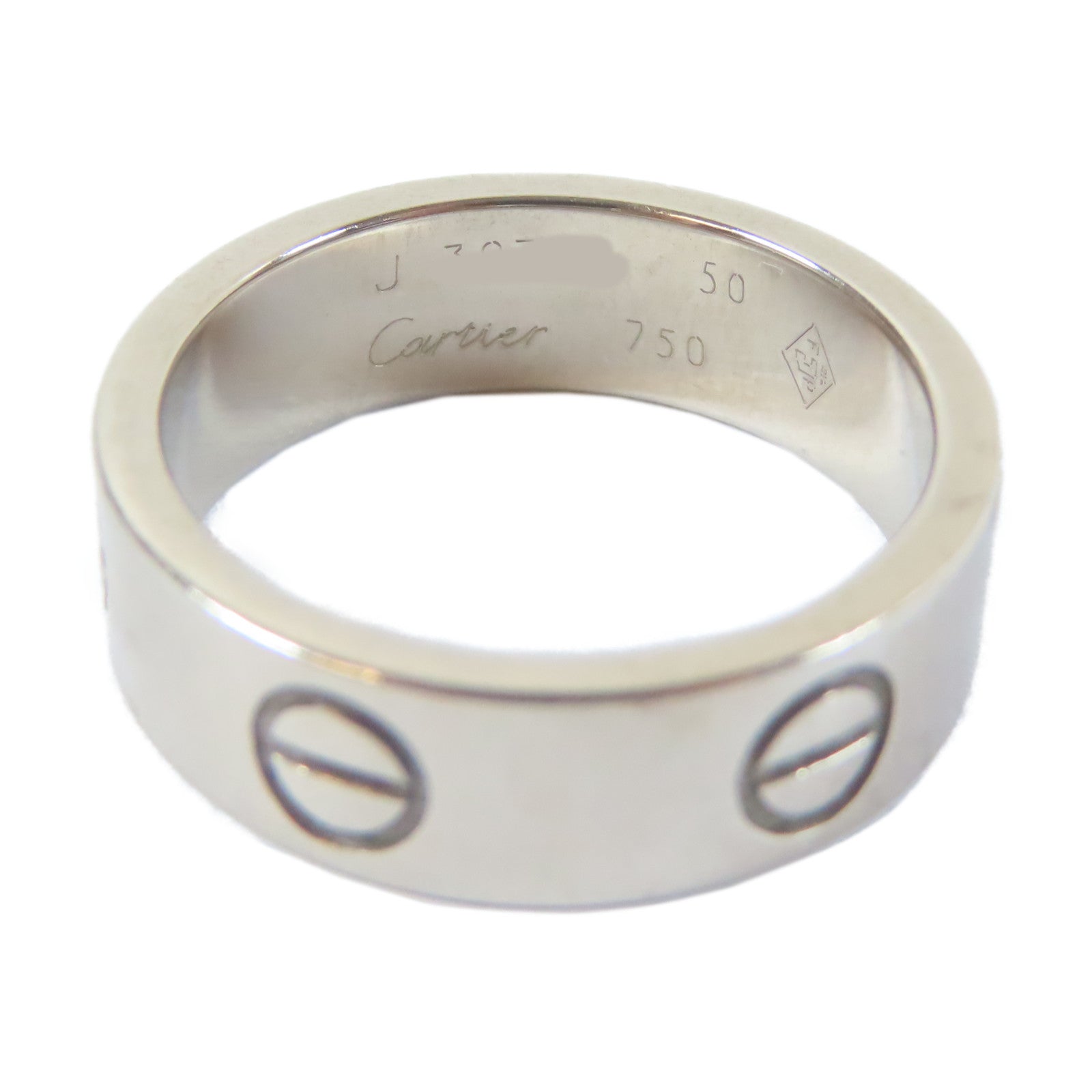 CARTIER 【激減優惠】18K白金Love Ring戒指Cartier#50/US#5