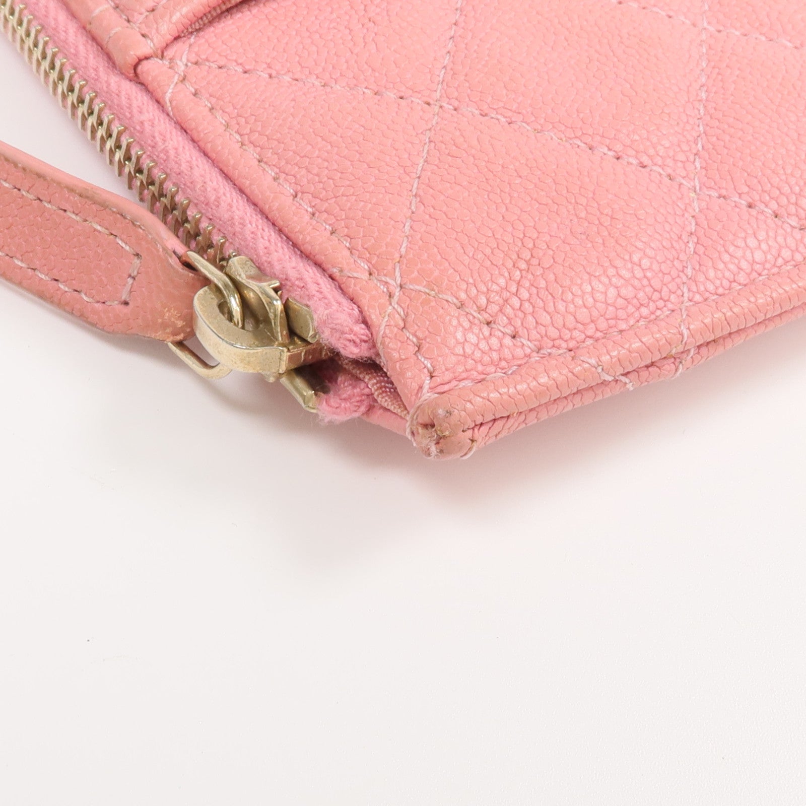 CHANEL 牛皮皮革Zipper Long Wallet金扣長錢包