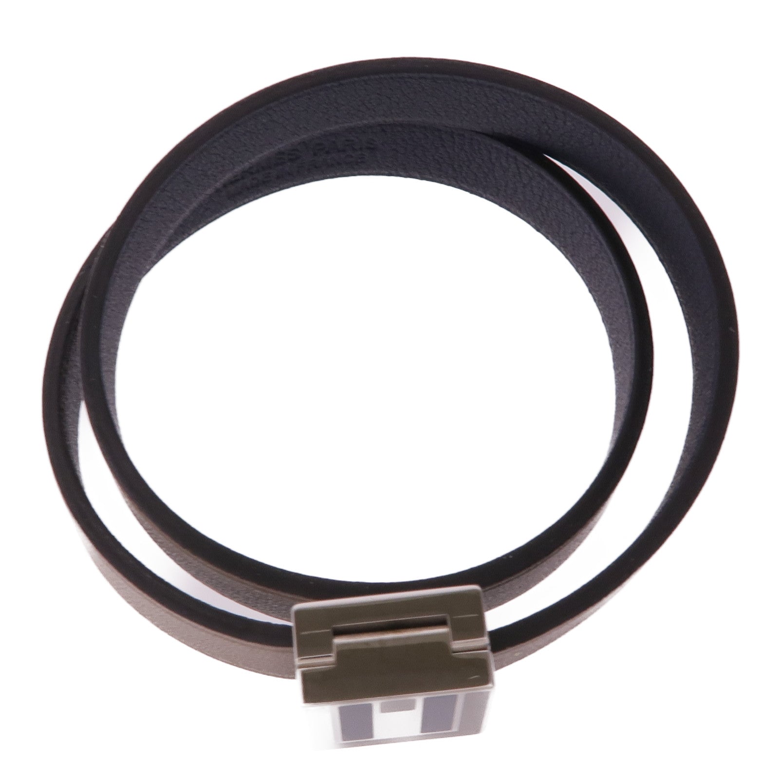 HERMES Swift皮革A to Z Bracelet銀扣手帶