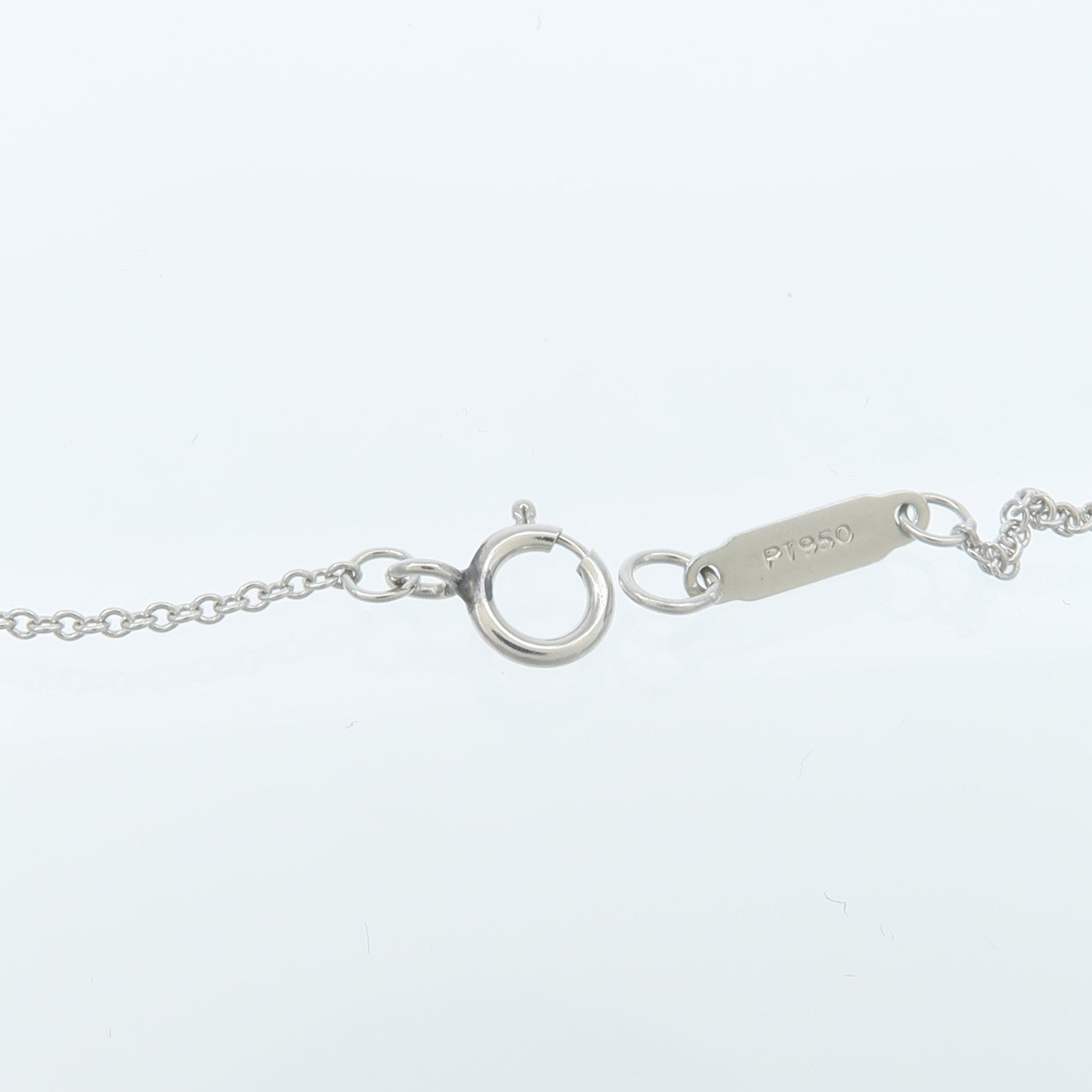 TIFFANY＆CO PT950鉑金Diamond Heart Pendant鑽石項鍊
