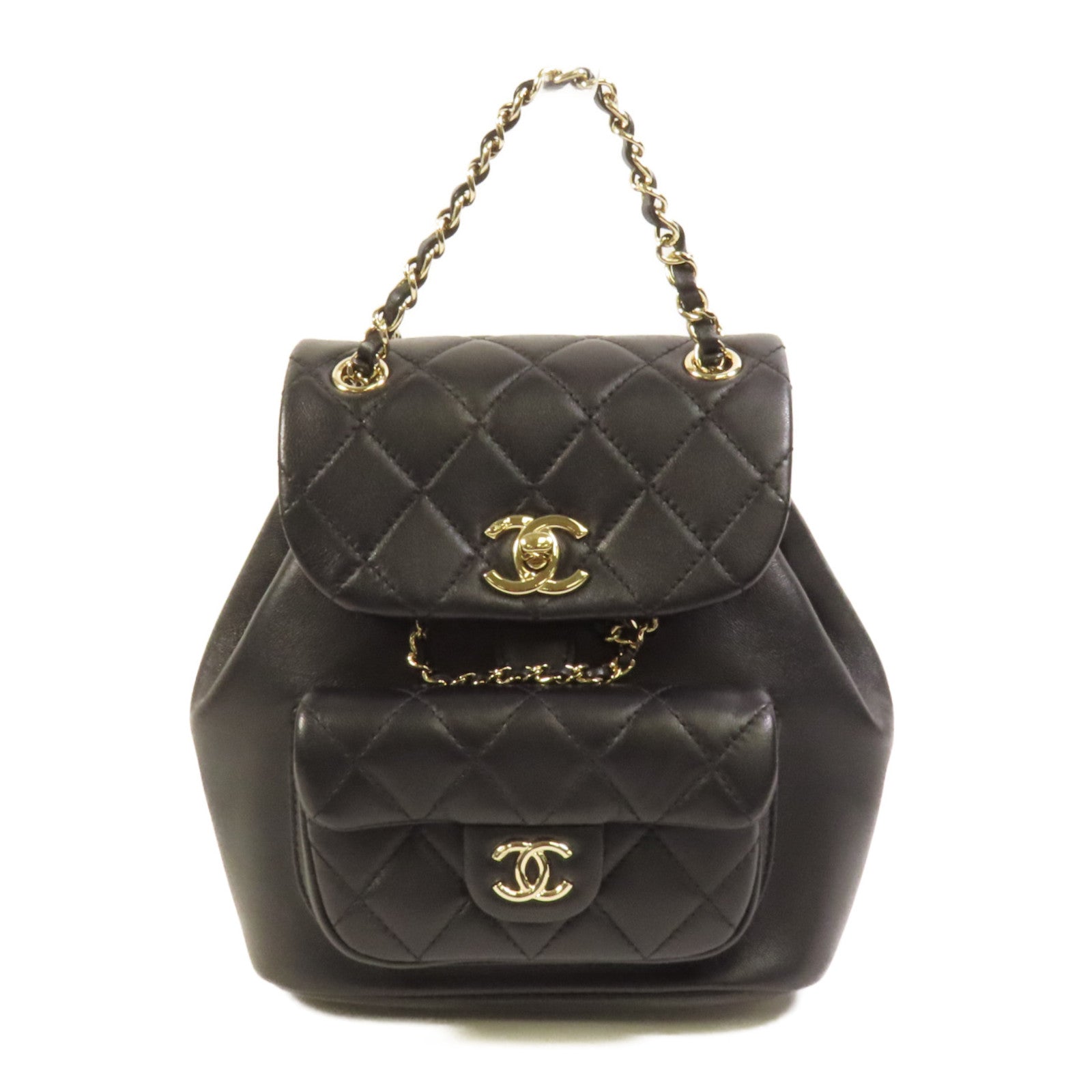 CHANEL 【激減優惠】牛皮皮革Duma Backpack金扣背包