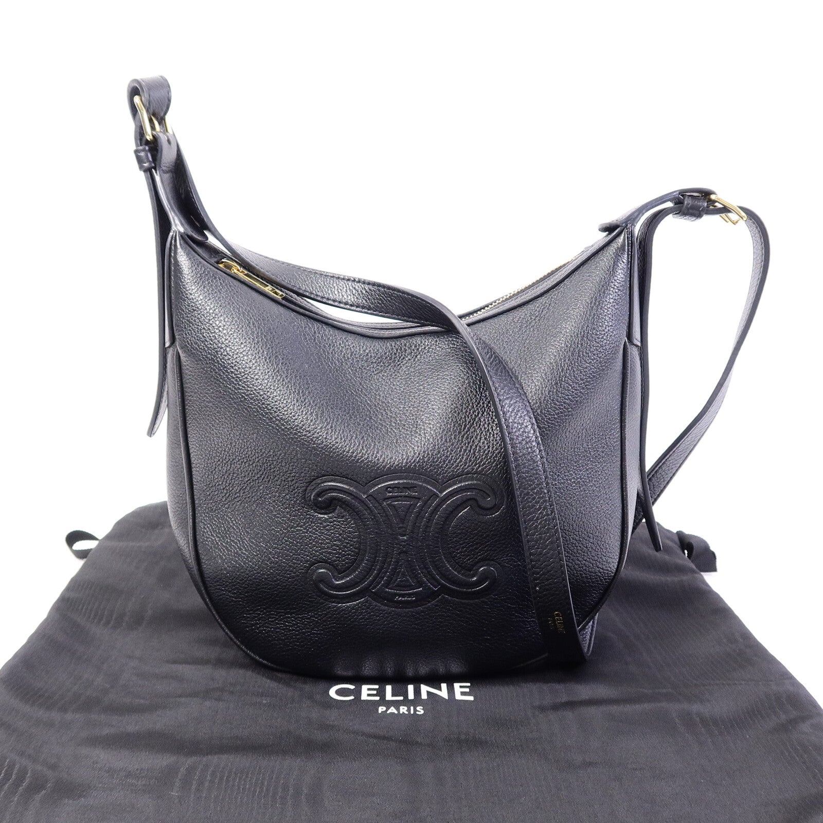 CELINE 牛皮皮革Heloise Triomphe肩背袋