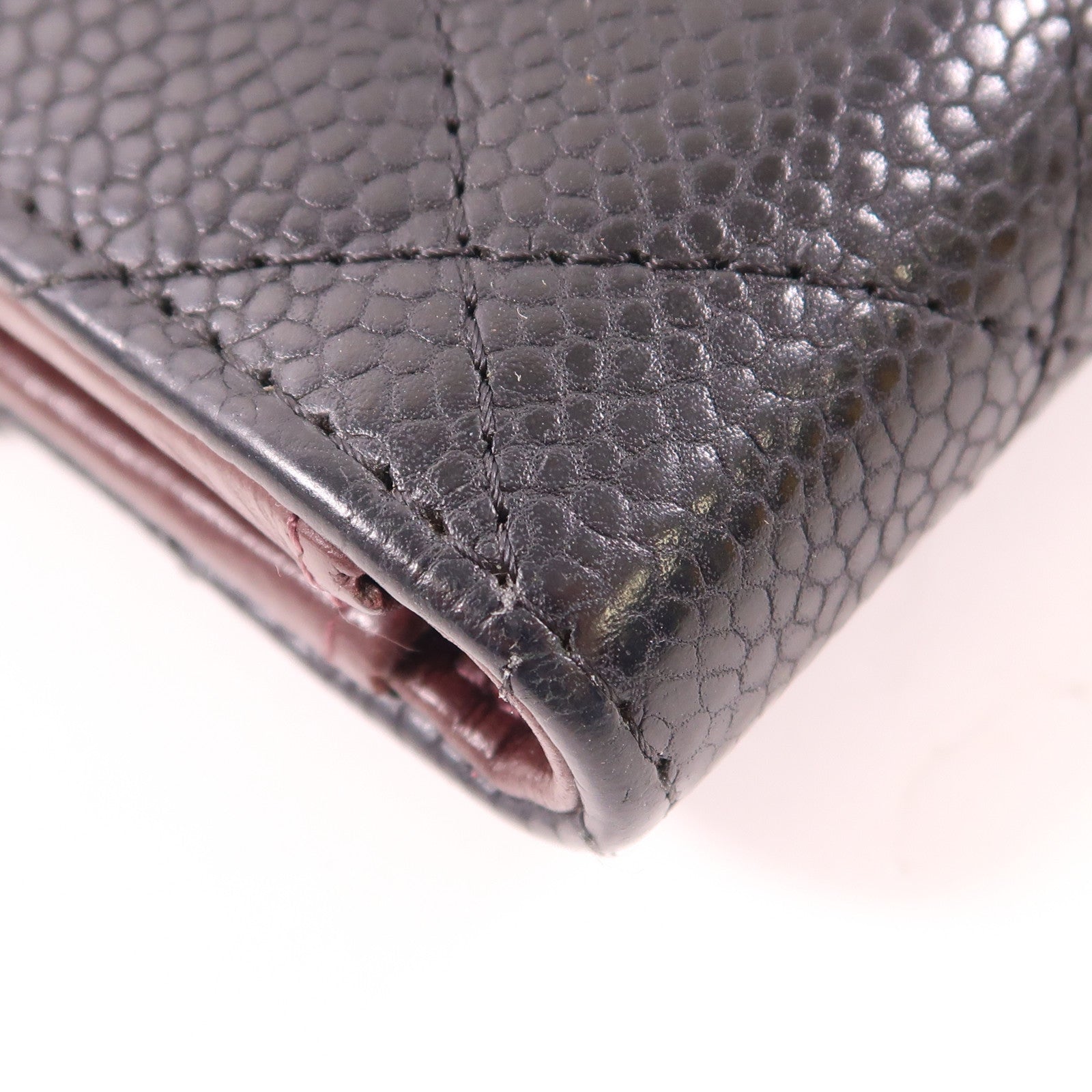 CHANEL 牛皮皮革Wallet銀扣錢包