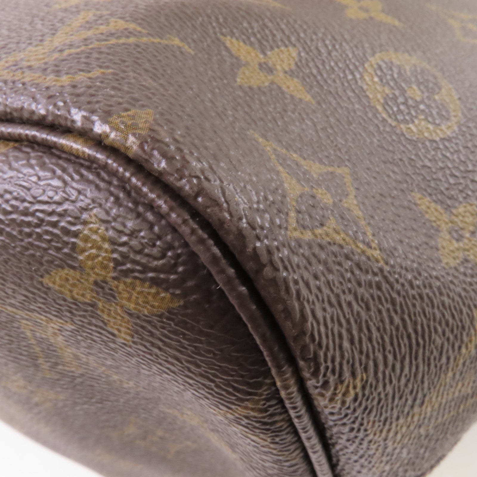 LOUIS VUITTON Monogram Neverfull MM Tote Bag金扣肩背袋啡色/酒紅色