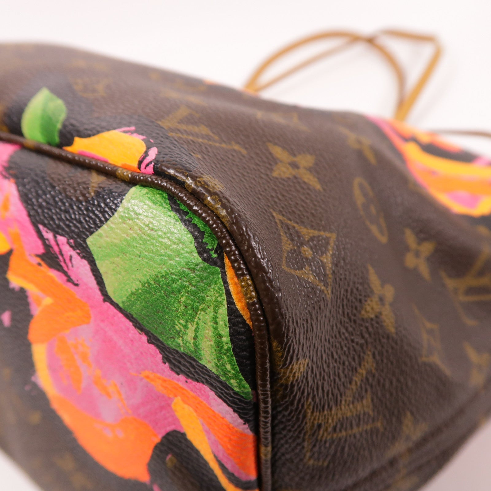 LOUIS VUITTON Monogram Rose Tote Neverfull MM金扣肩背袋
