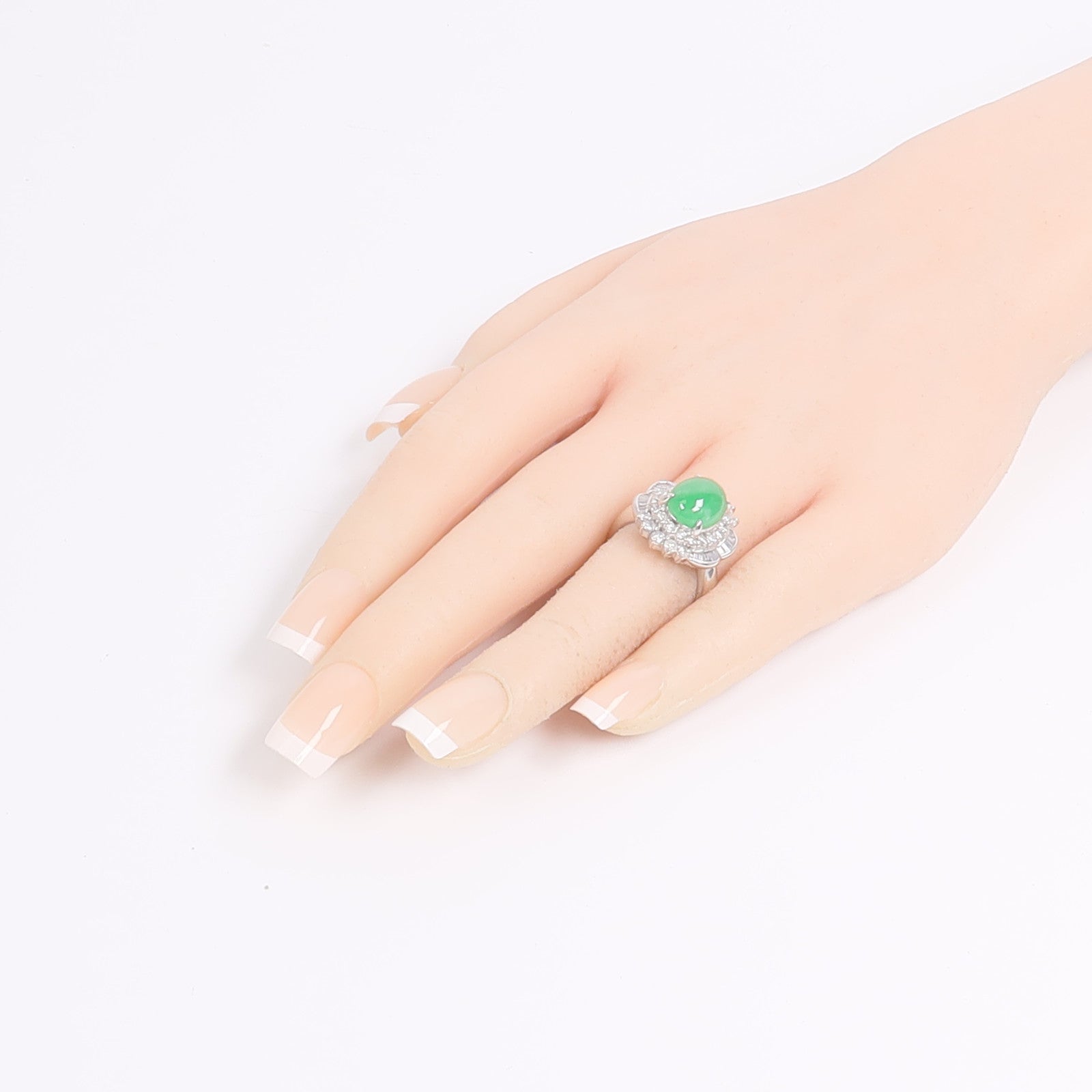 JEWELRY PT900鉑金Jade Diamond Ring翡翠/鑽石戒指