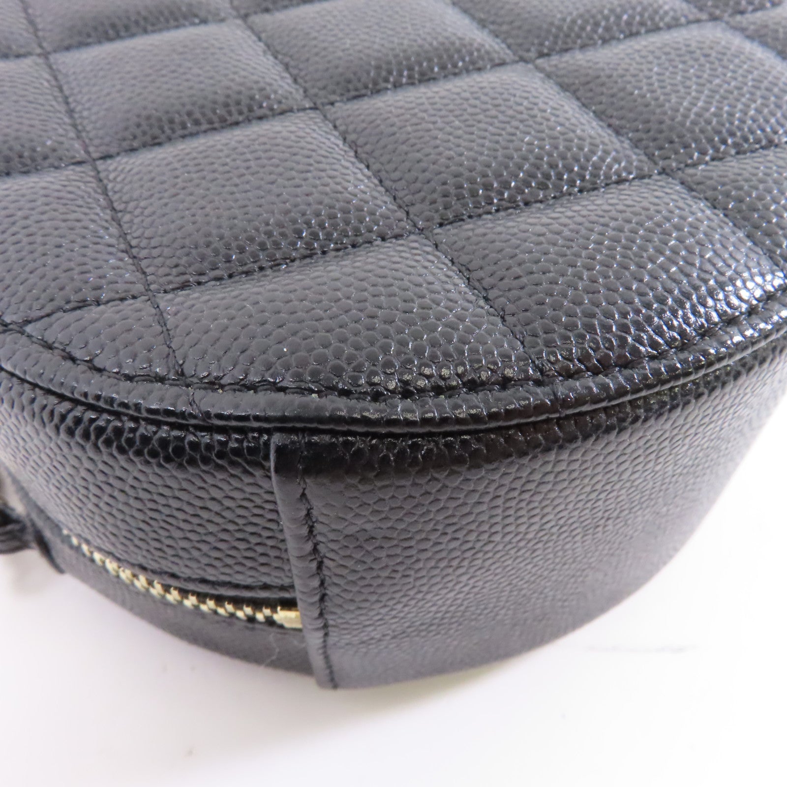 CHANEL 【激減優惠】菱格牛皮皮革Chain Shoulder銀扣鏈帶肩背袋黑色
