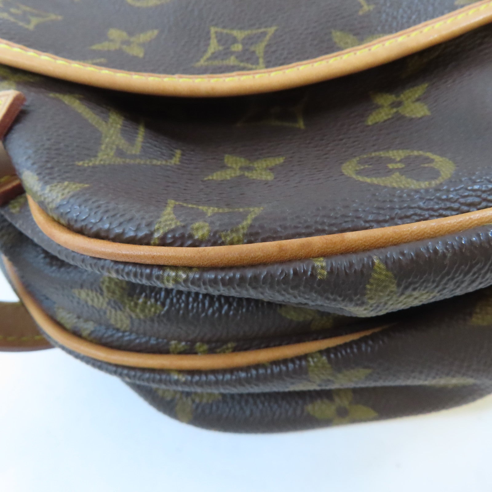 LOUIS VUITTON Monogram Saumur 30金扣肩背袋啡色