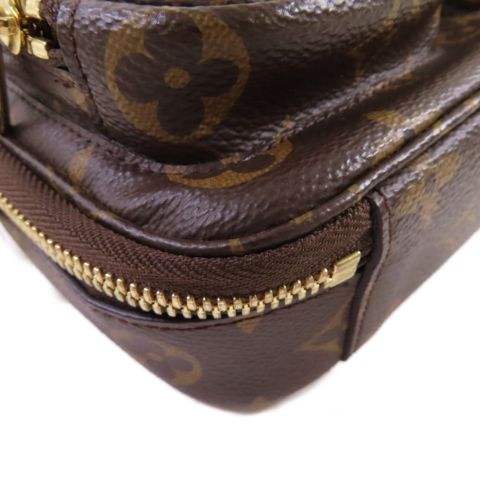 LOUIS VUITTON 【激減優惠】Monogram Utility Shoulder Bag金扣手挽肩背兩用袋啡色