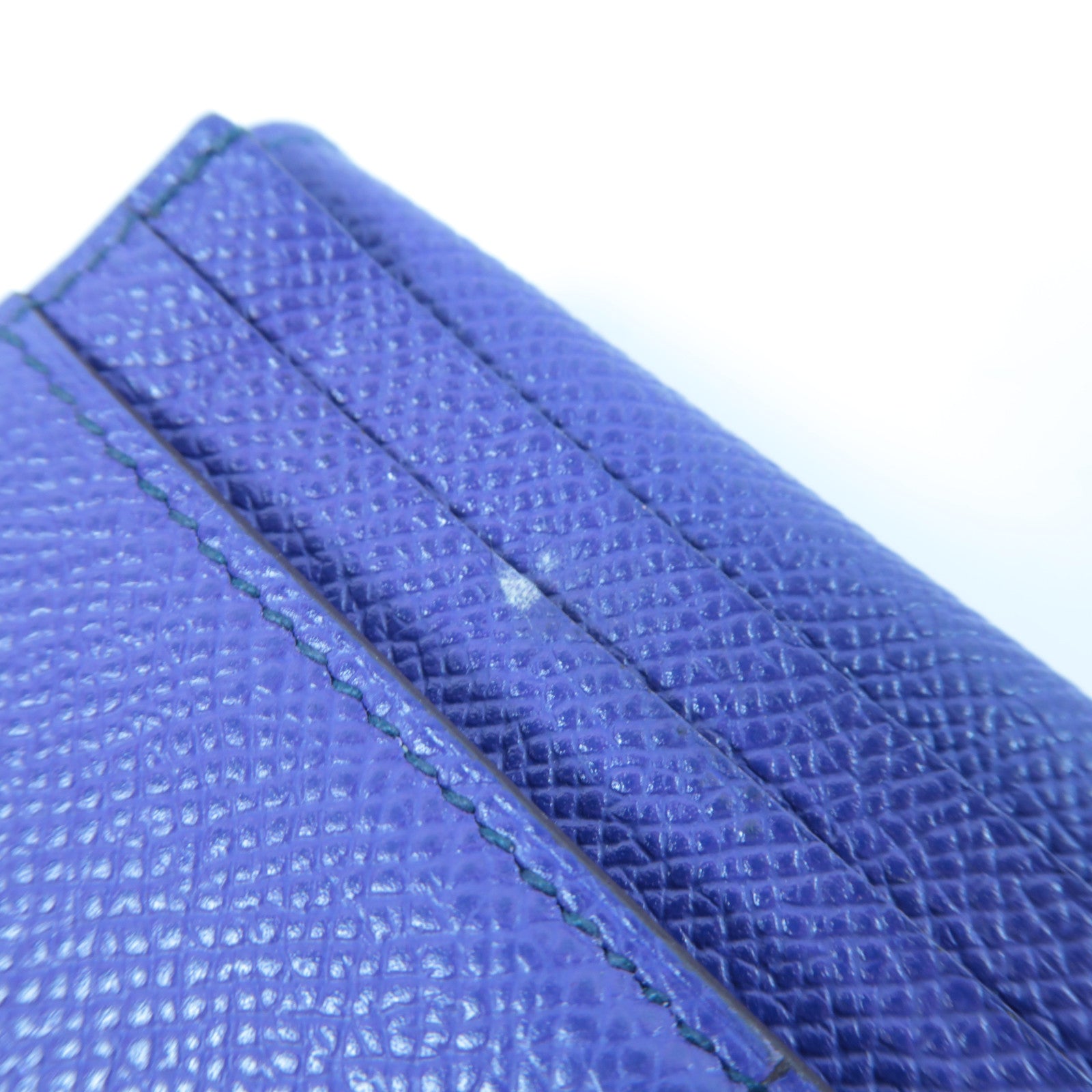 HERMES 【激減優惠】Epsom皮革Bearn Long Wallet銀扣長錢包藍色