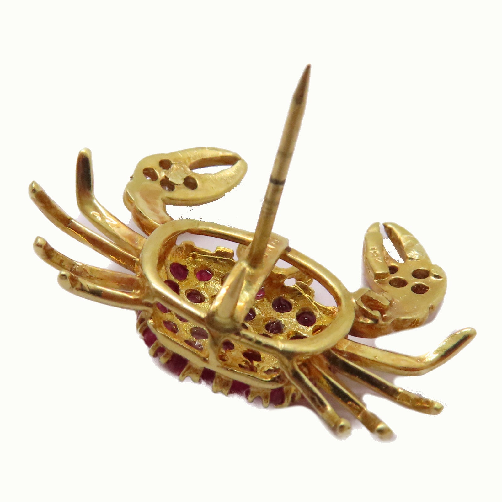 JEWELRY 18K黃金Ruby Necktie Pin紅寶石領帶別針紅色