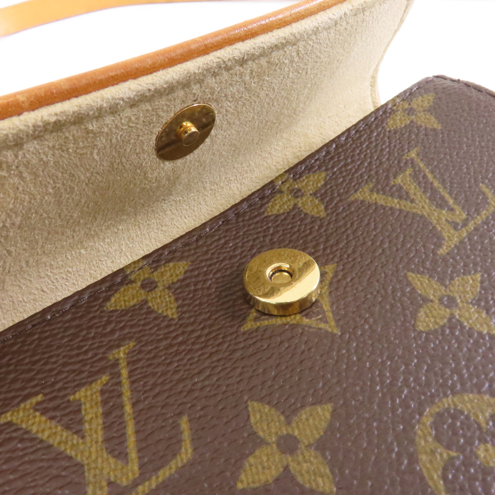 LOUIS VUITTON 【激減優惠】Monogram Pochette Florentine金扣腰包啡色