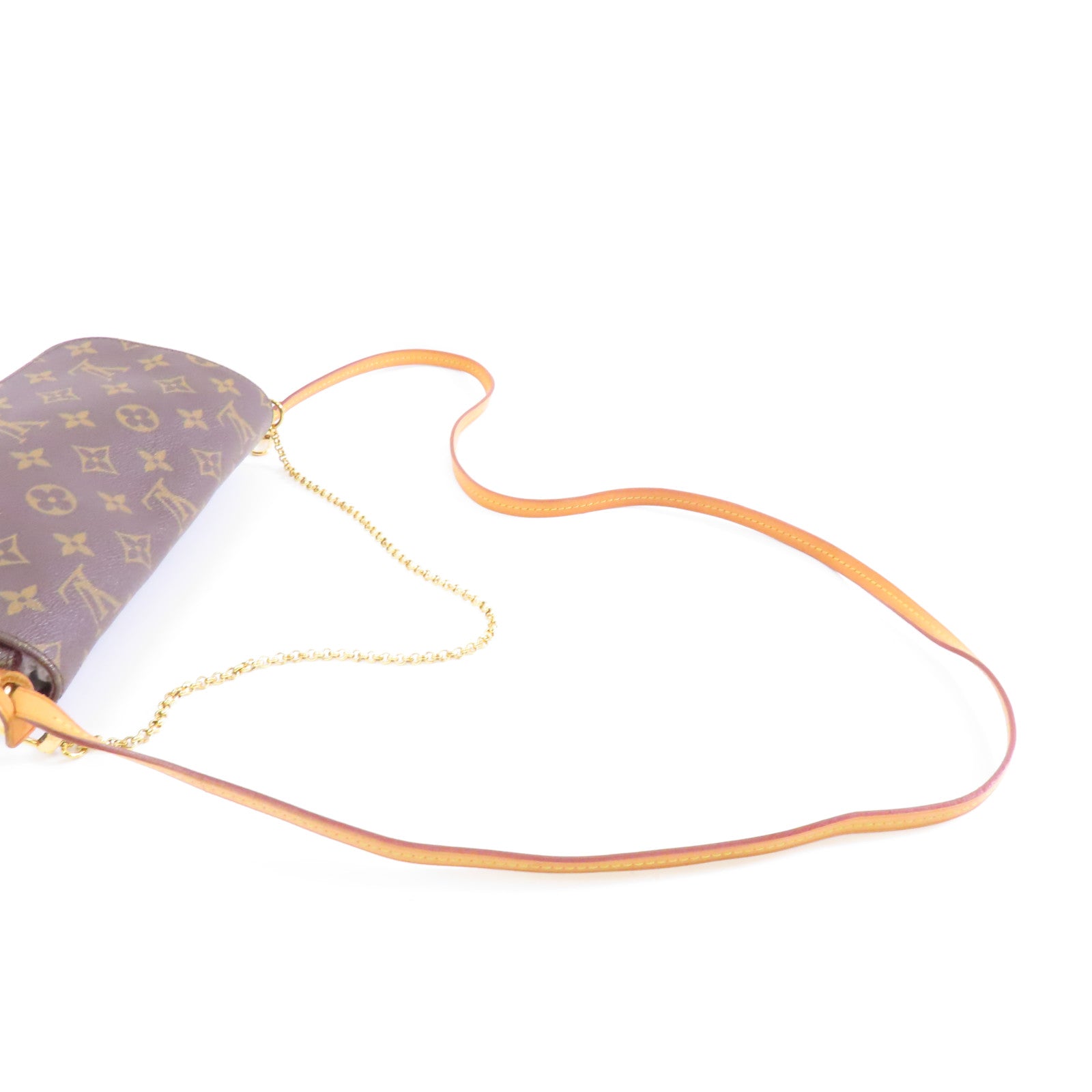 LOUIS VUITTON Monogram Favorite MM金扣手挽肩背兩用袋棕色