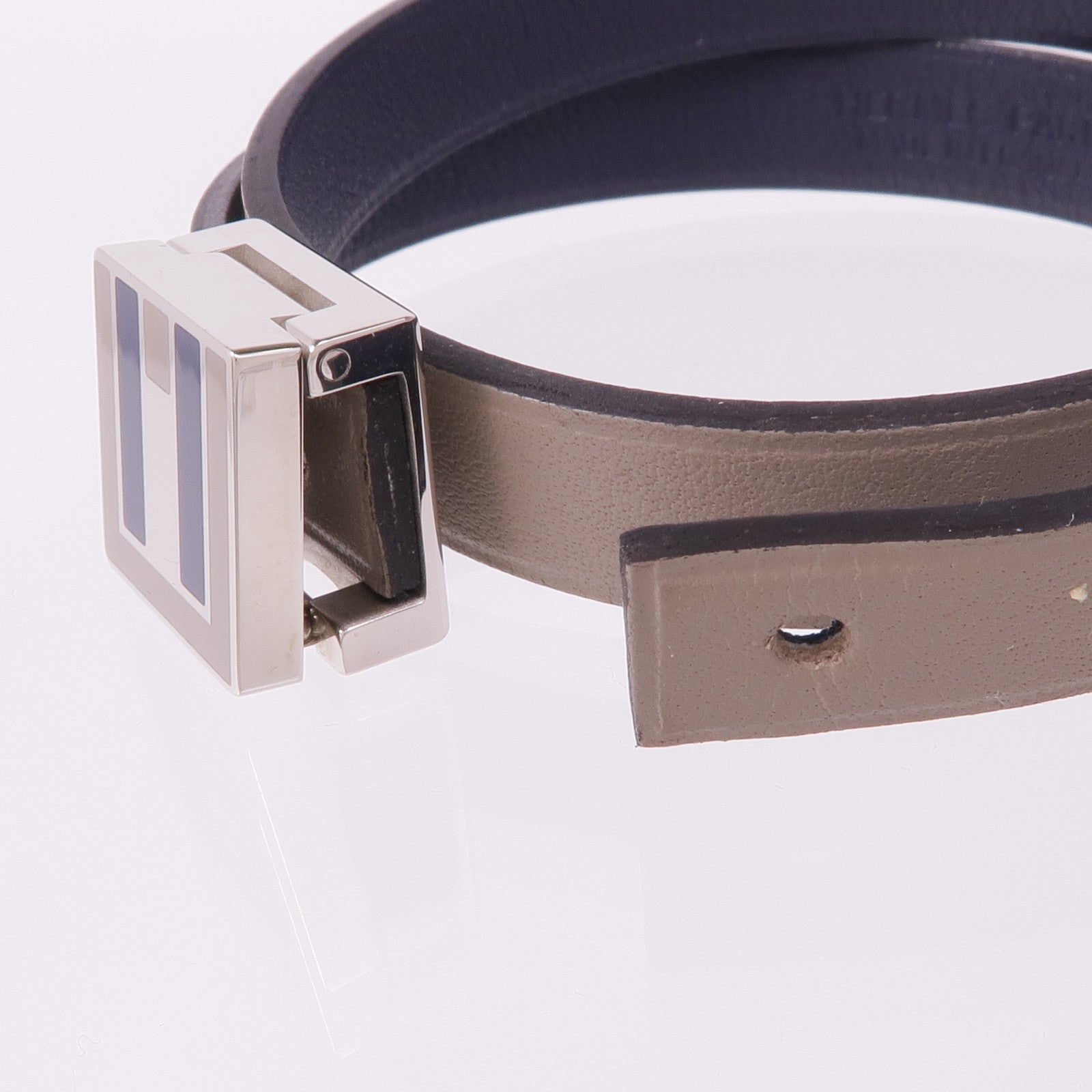 HERMES Swift皮革A to Z Bracelet銀扣手帶