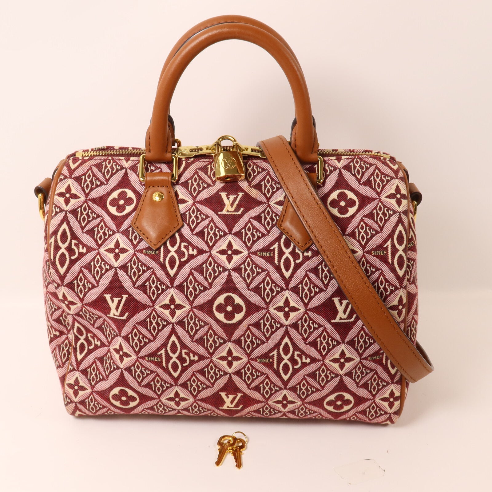 LOUIS VUITTON Monogram Jacquard Since 1854 Speedy Bandouliere 25手挽肩背兩用袋