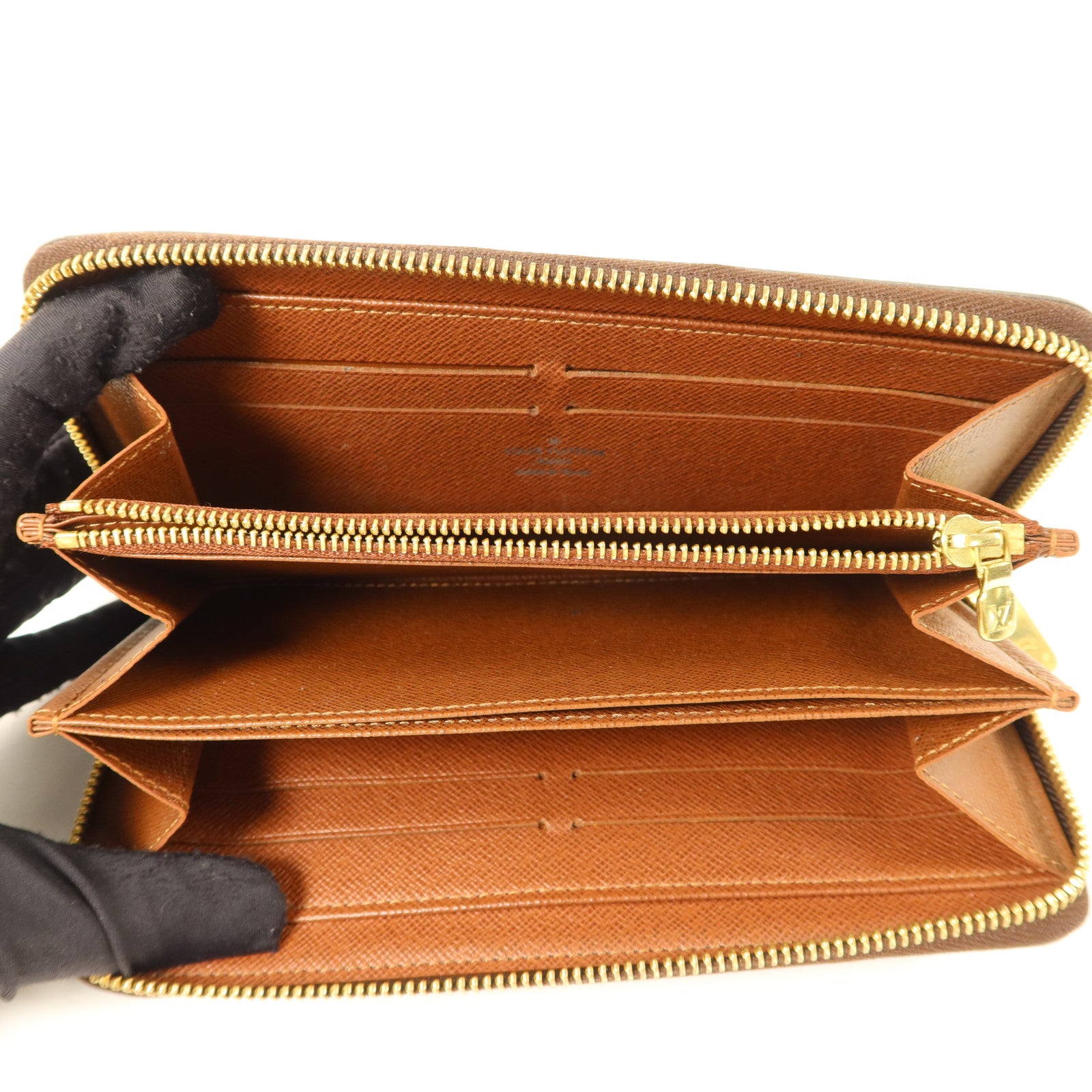 LOUIS VUITTON Monogram Long Round Wallet金扣長錢包