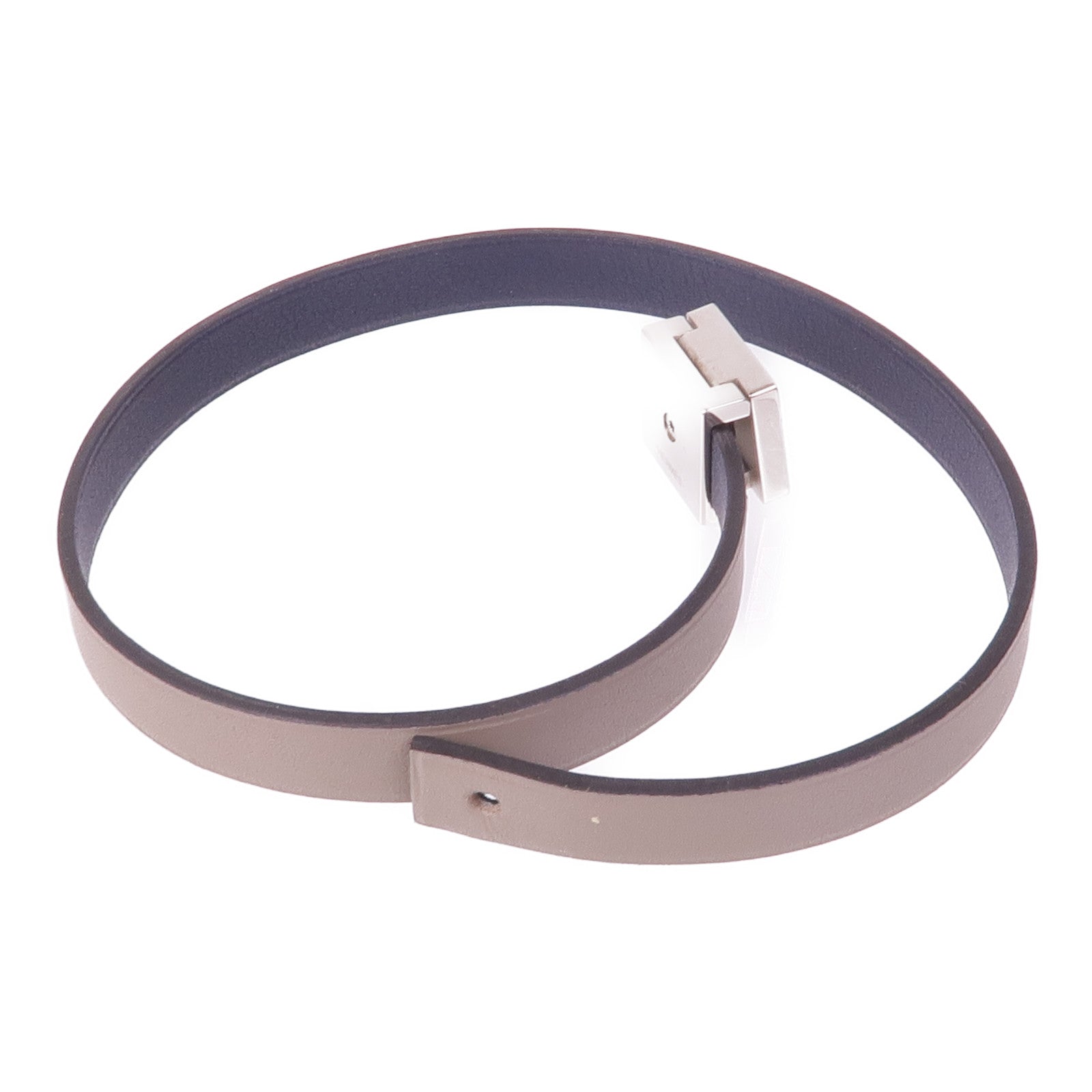 HERMES Swift皮革A to Z Bracelet銀扣手帶