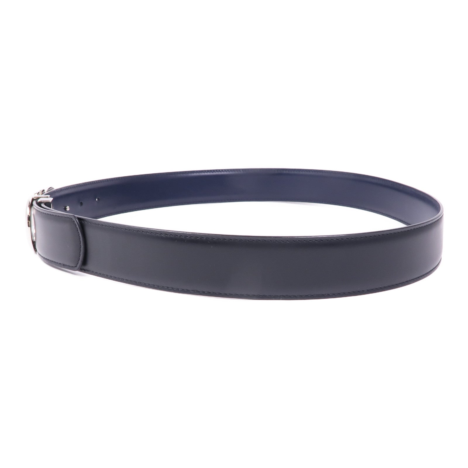Salvatore Ferragamo 皮革Belt銀扣皮帶
