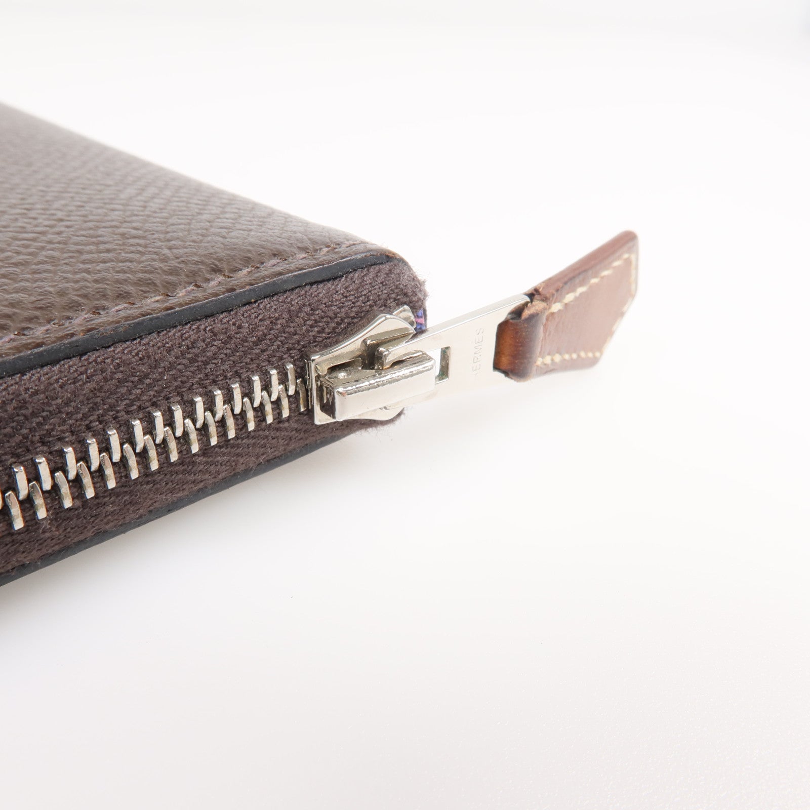 HERMES Epsom皮革Silk In Long Wallet 銀扣長錢包