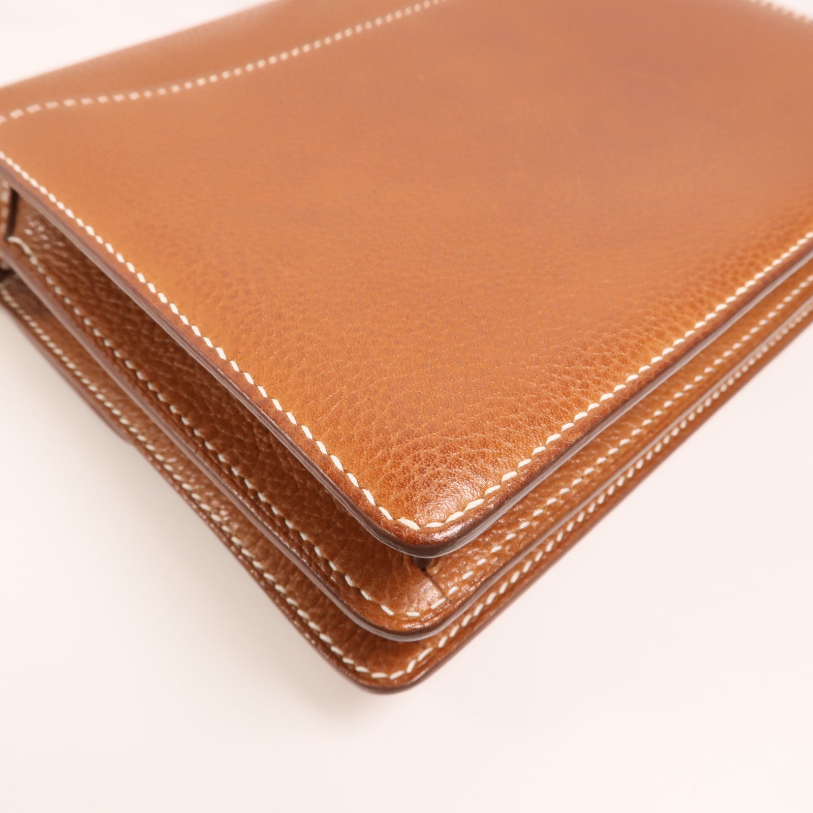 HERMES Barenia皮革Mini Roulis金扣肩背袋Gold