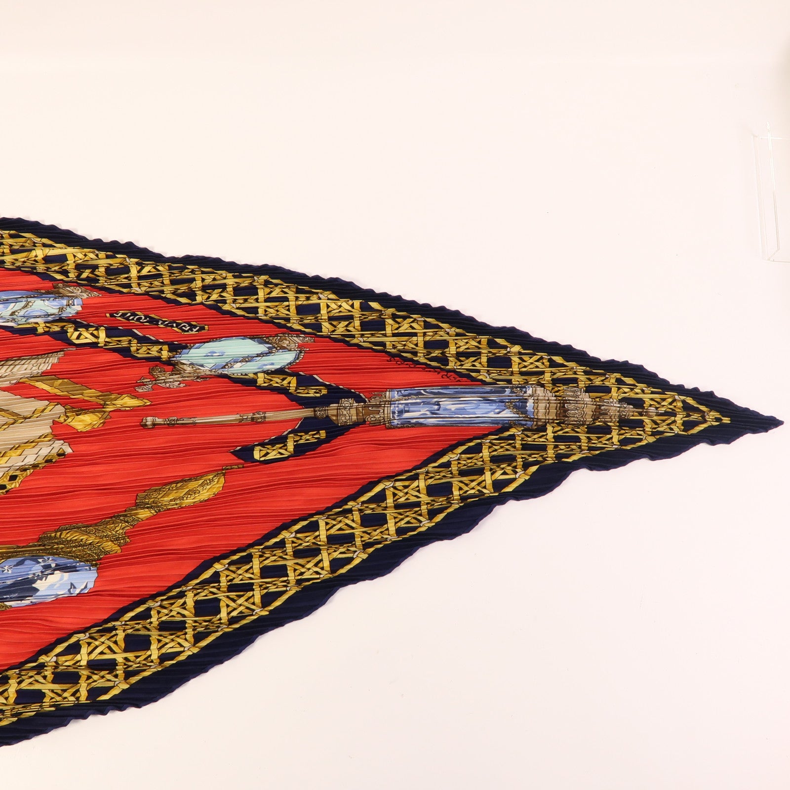 HERMES 絲質Pleated Scarf絲巾