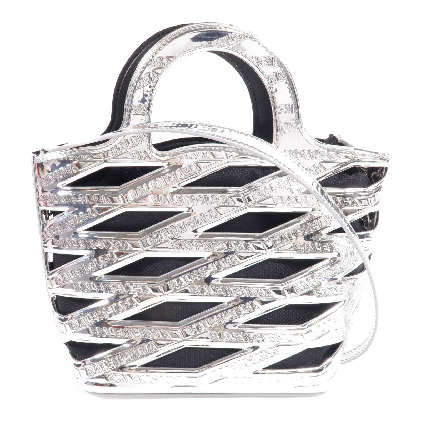BALENCIAGA 漆皮皮革Neo Basket手挽肩背兩用袋