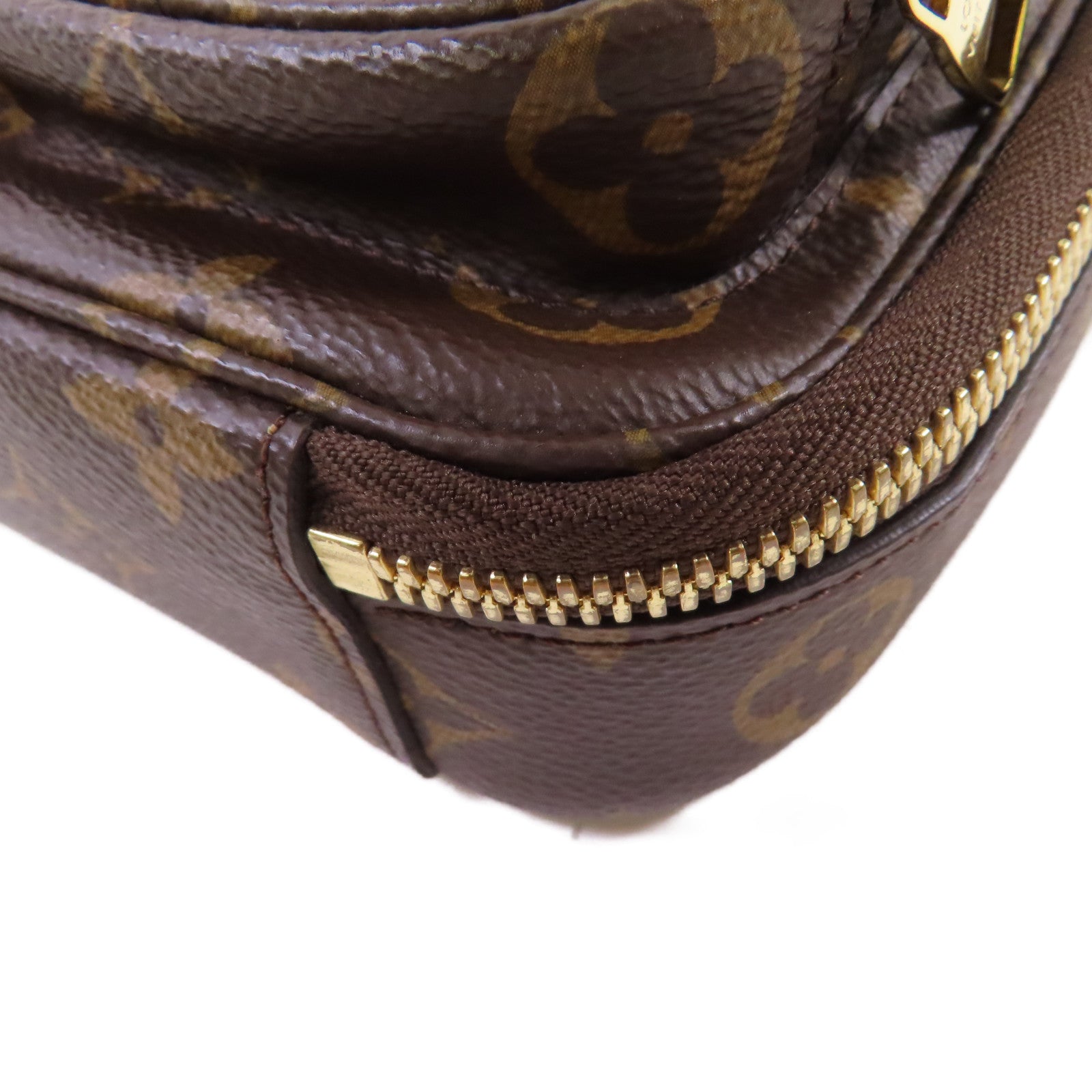 LOUIS VUITTON 【激減優惠】Monogram Utility Shoulder Bag金扣手挽肩背兩用袋啡色