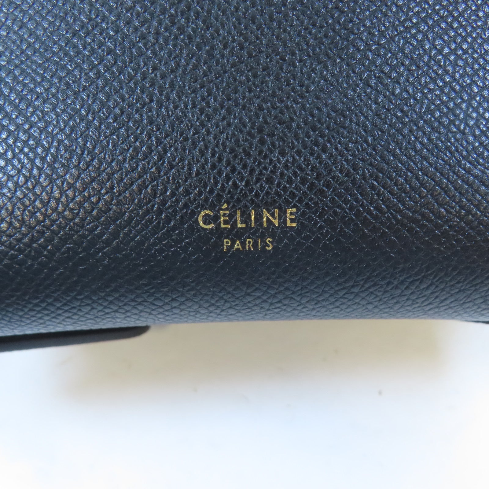 CELINE 牛皮皮革Nano Belt Bag金扣手挽肩背兩用袋黑色