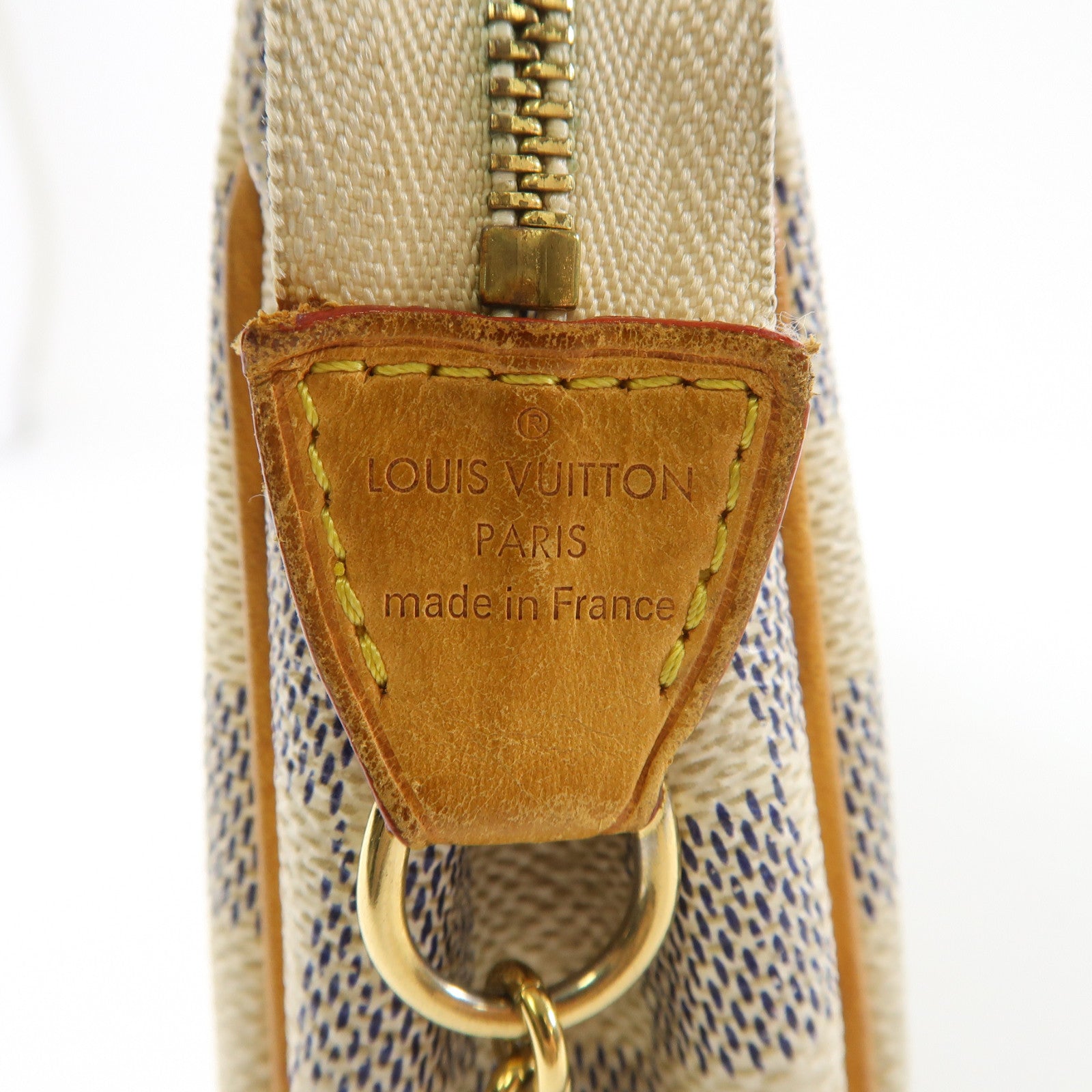 LOUIS VUITTON Damier Azur Eva金扣手挽肩背兩用袋白色