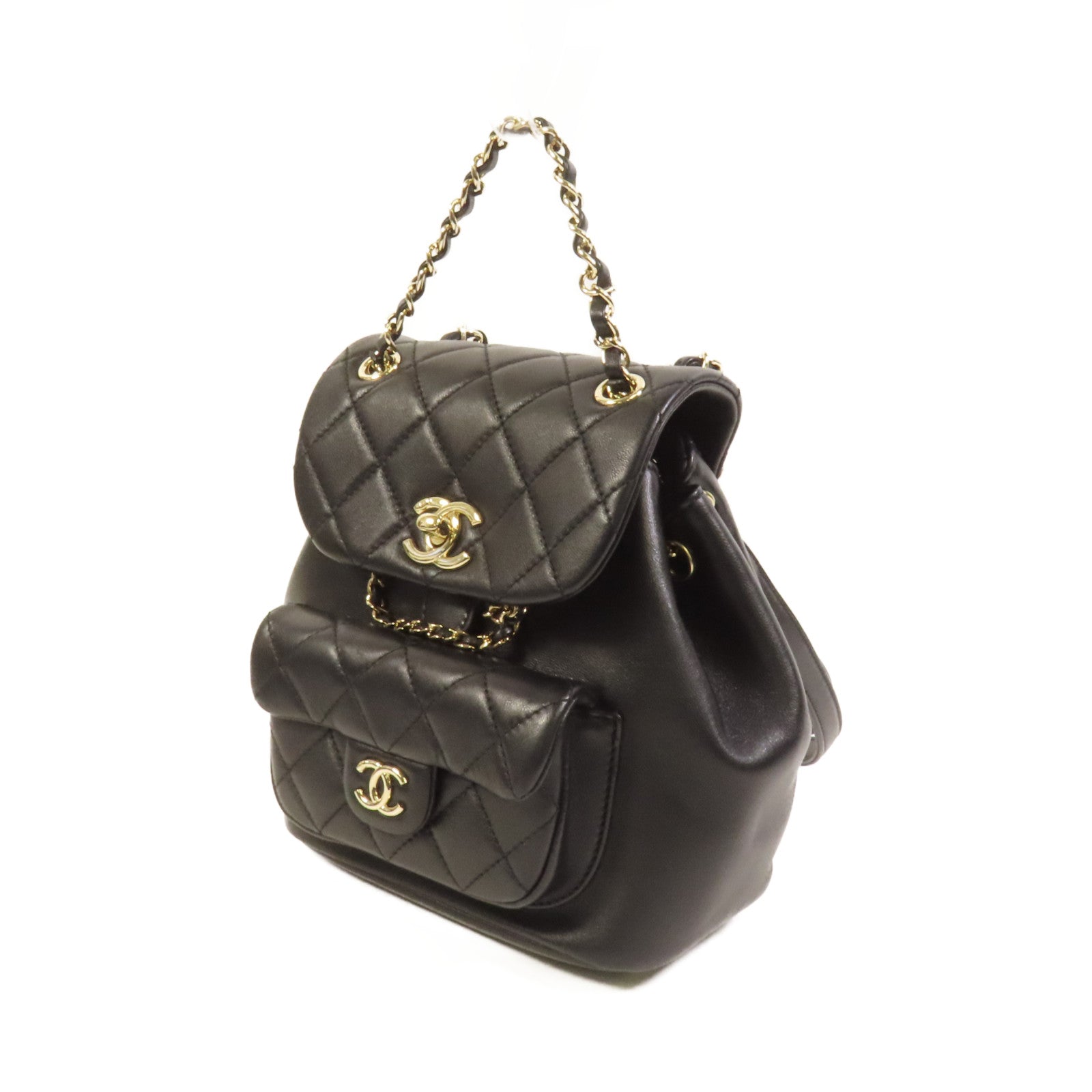 CHANEL 【激減優惠】牛皮皮革Duma Backpack金扣背包