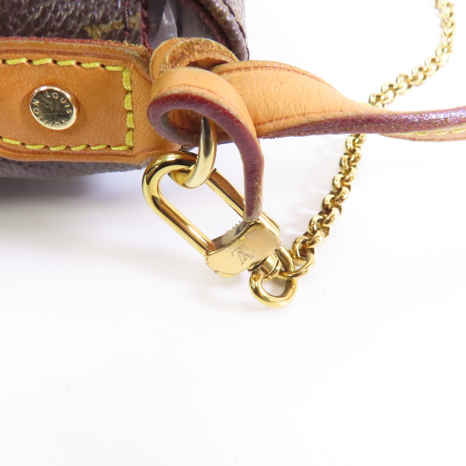 LOUIS VUITTON Monogram Favorite MM金扣手挽肩背兩用袋棕色