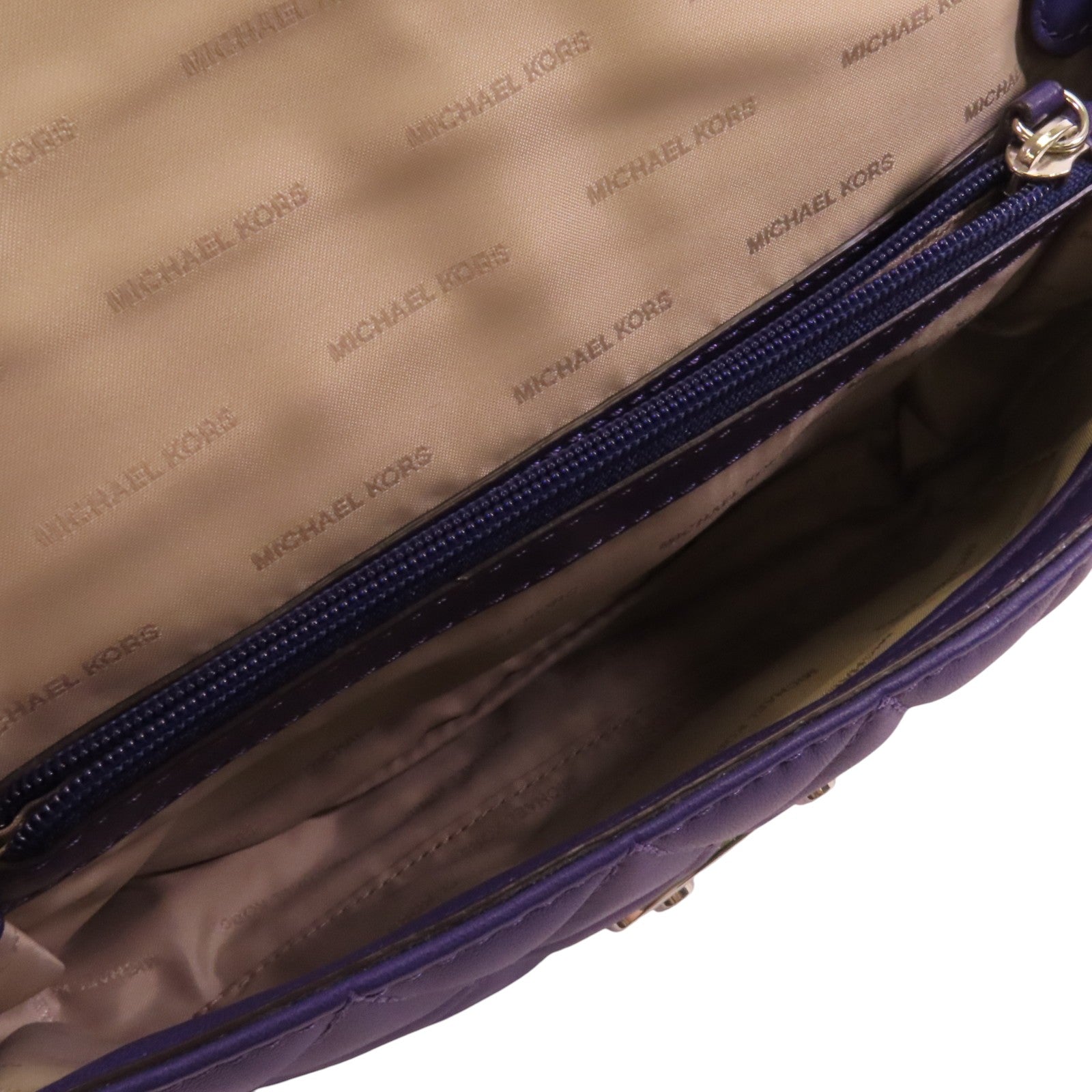 Michael Kors 羊皮皮革Chain Shoulder Bag銀扣鏈帶肩背袋