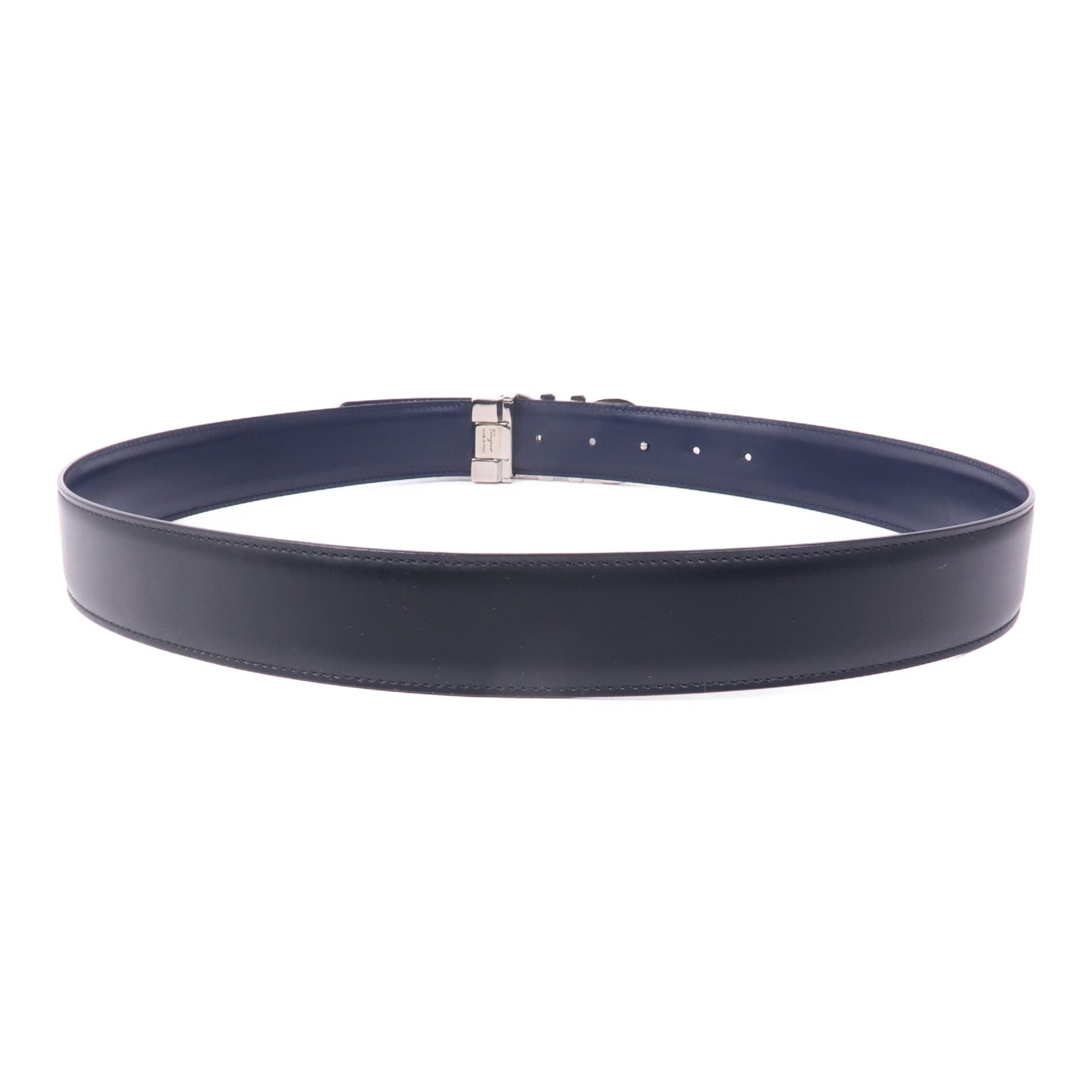 Salvatore Ferragamo 皮革Belt銀扣皮帶