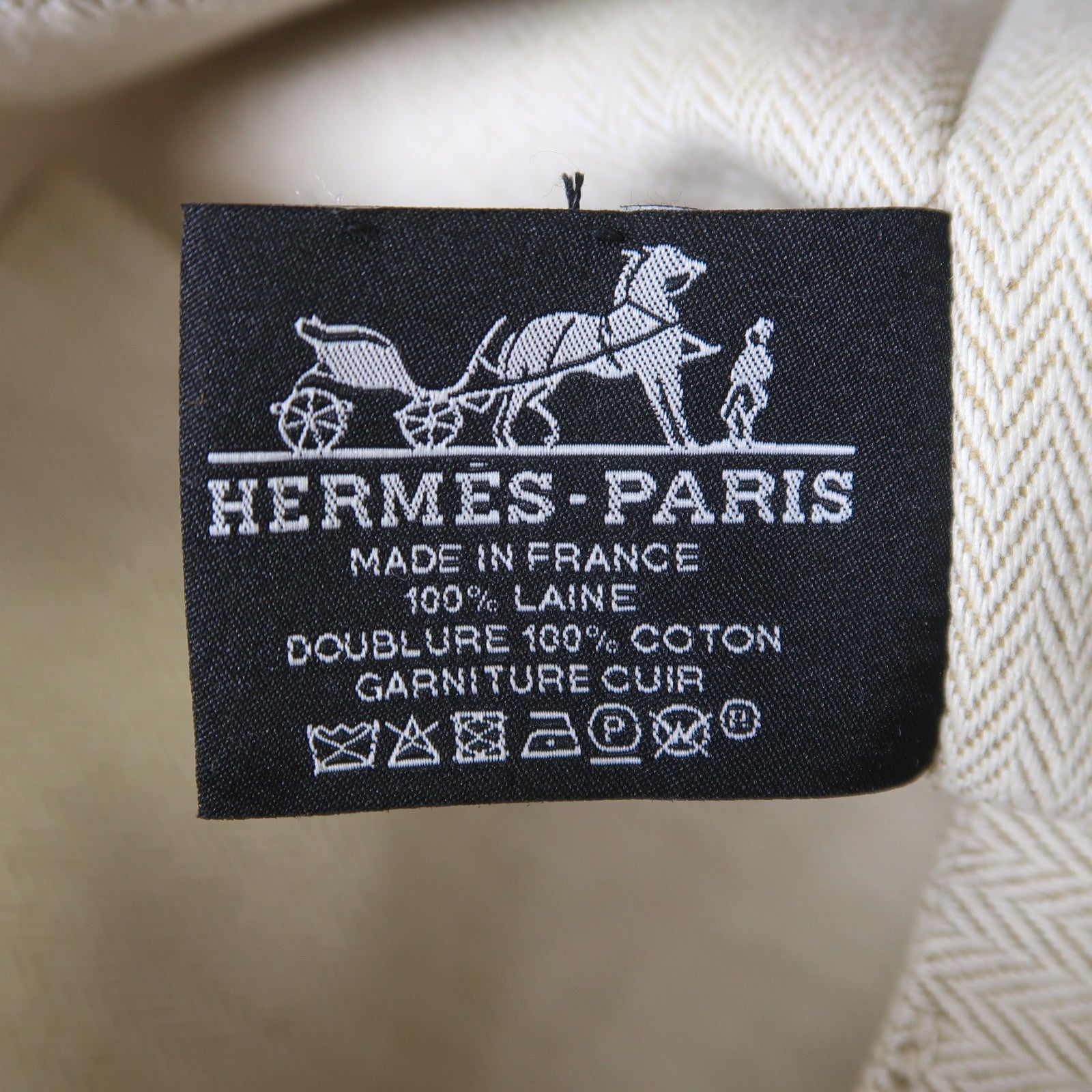 HERMES 羊毛Bride-a-Brac銀扣手挽袋橙色
