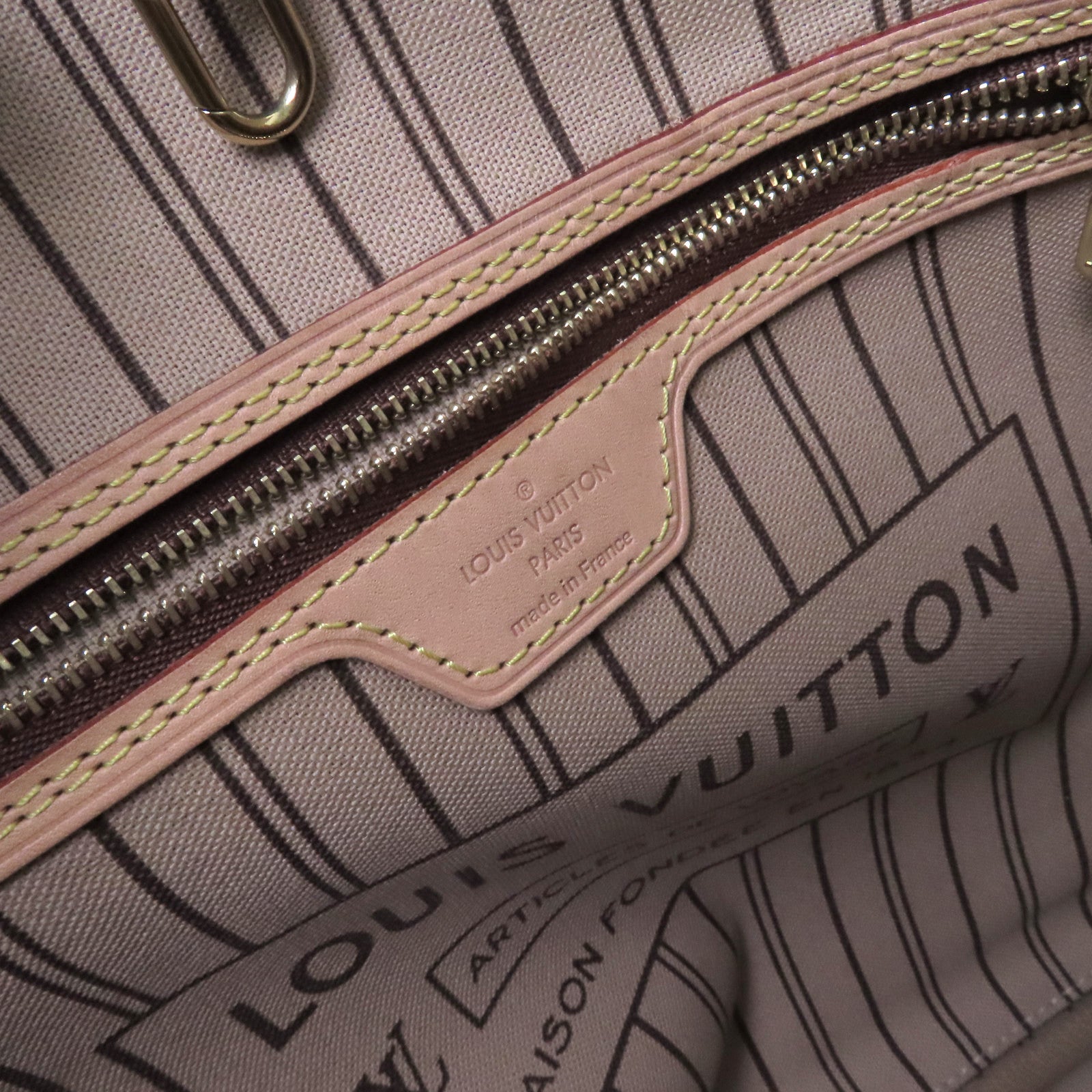 LOUIS VUITTON Monogram Neverfull MM Tote Bag金扣肩背袋啡色/酒紅色