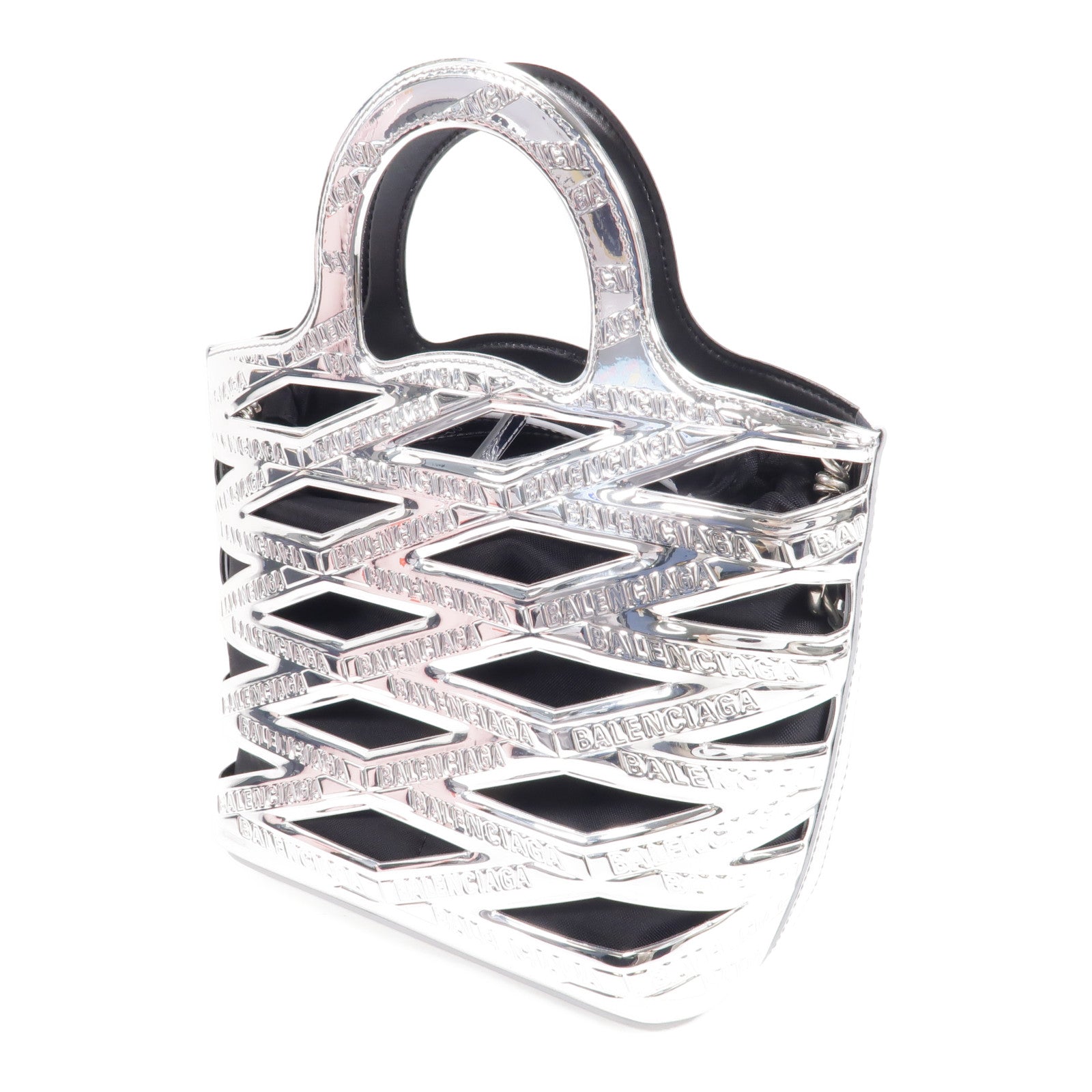 BALENCIAGA 漆皮皮革Neo Basket手挽肩背兩用袋
